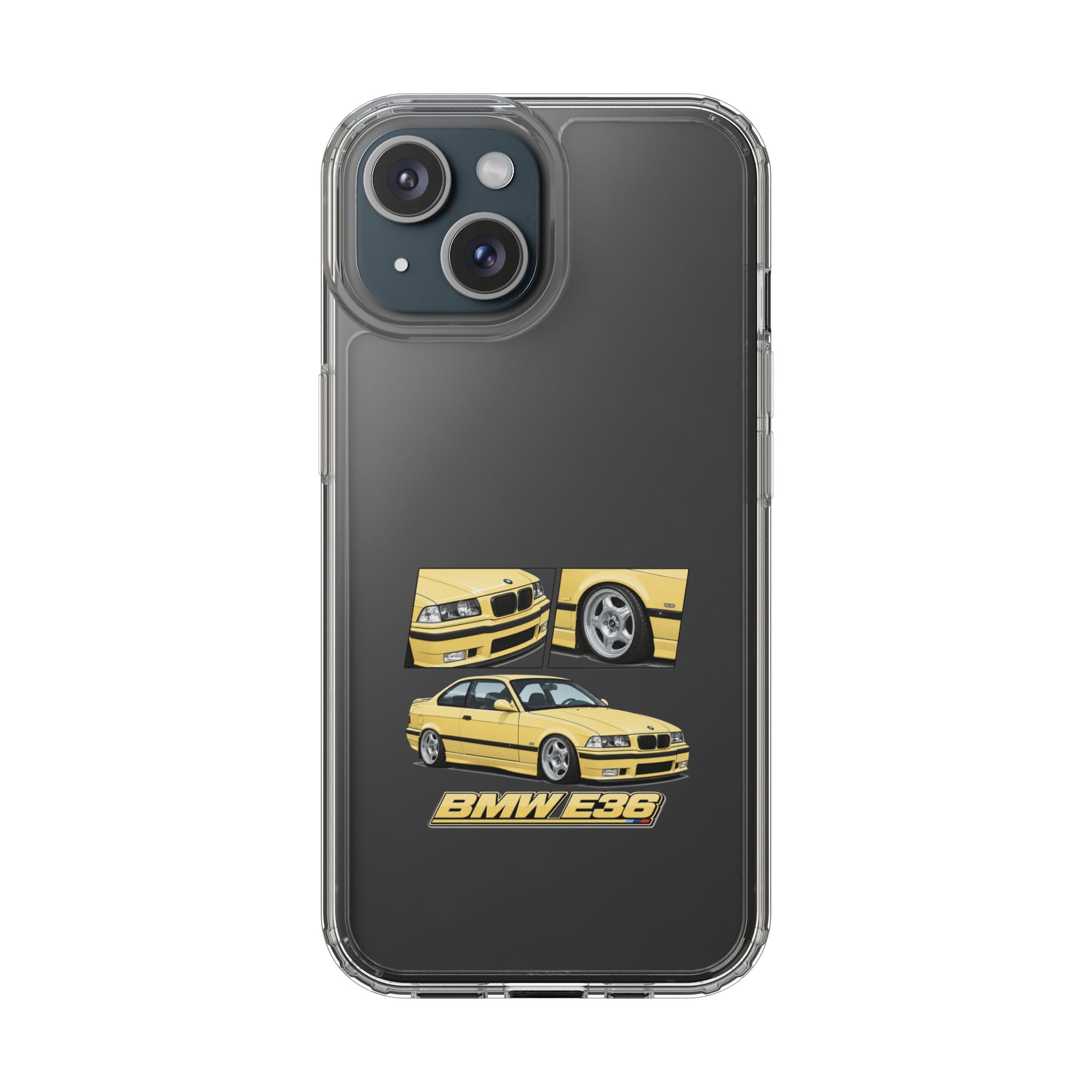 YELLOW BMW E36 PHONE CASE