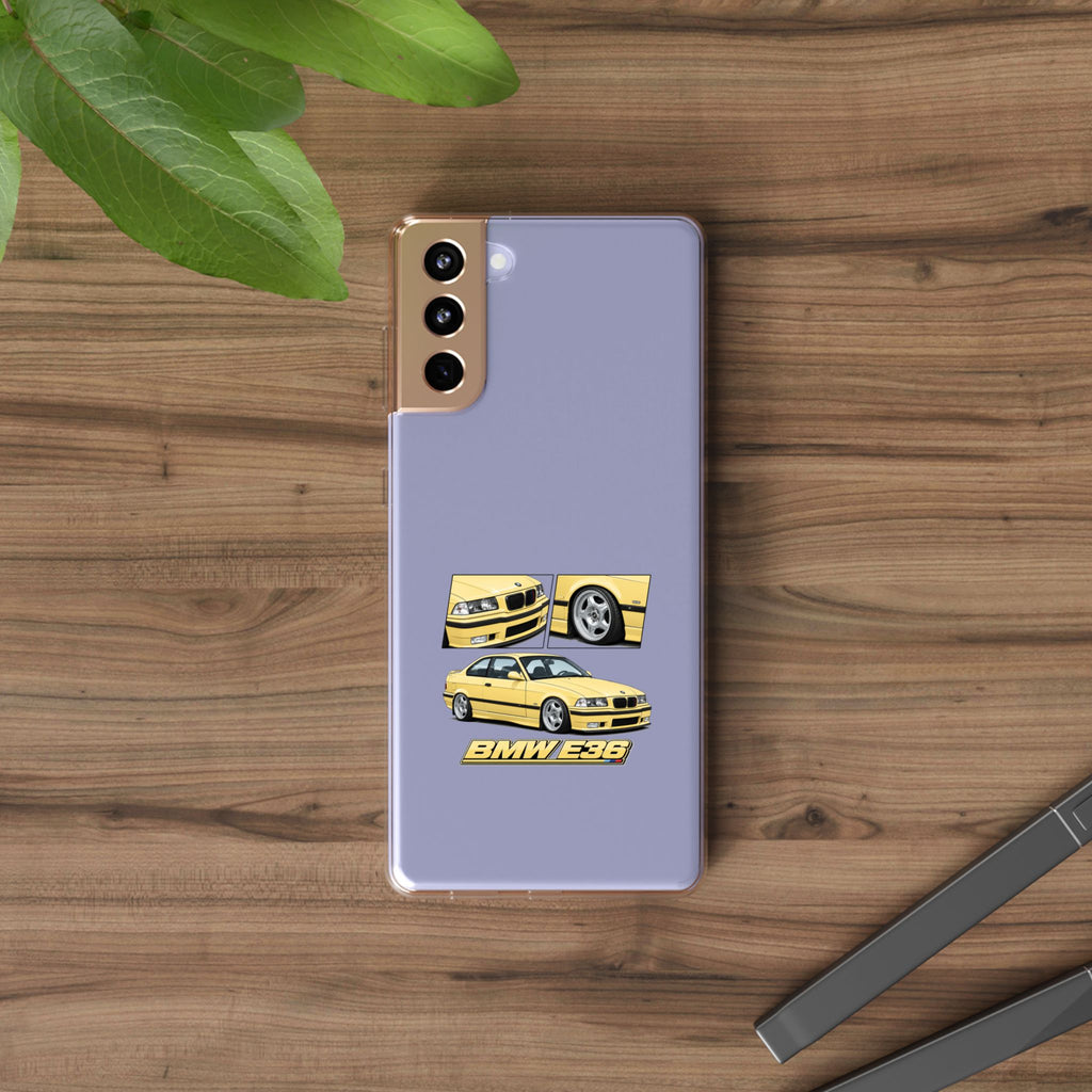 YELLOW BMW E36 PHONE CASE