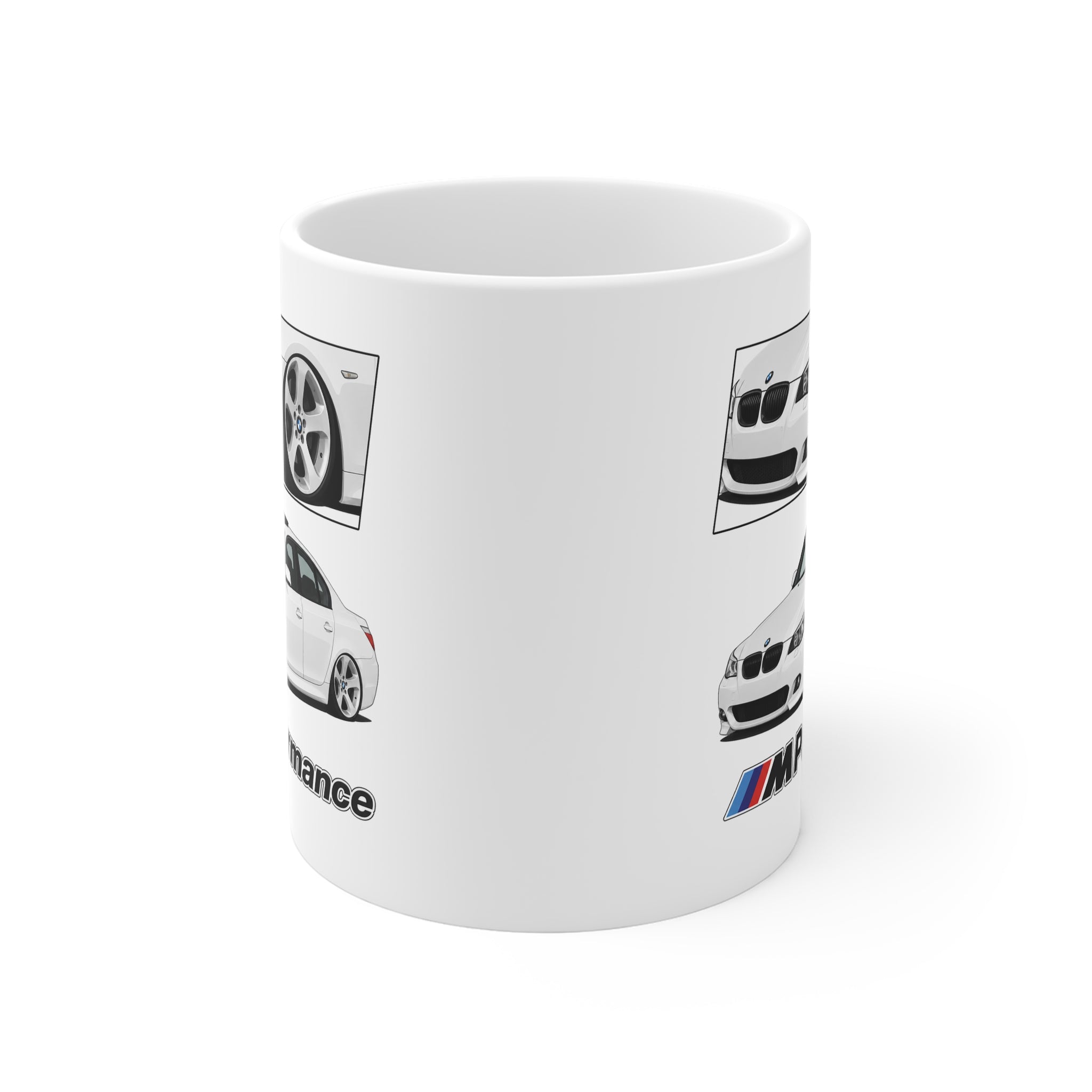 WHITE BMW E60 MUG