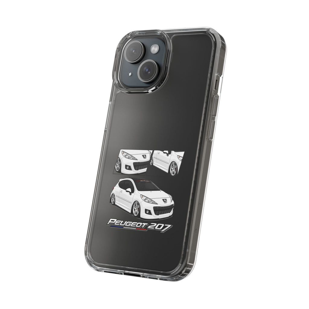 WHITE PEUGEOT 207 PHONE CASES