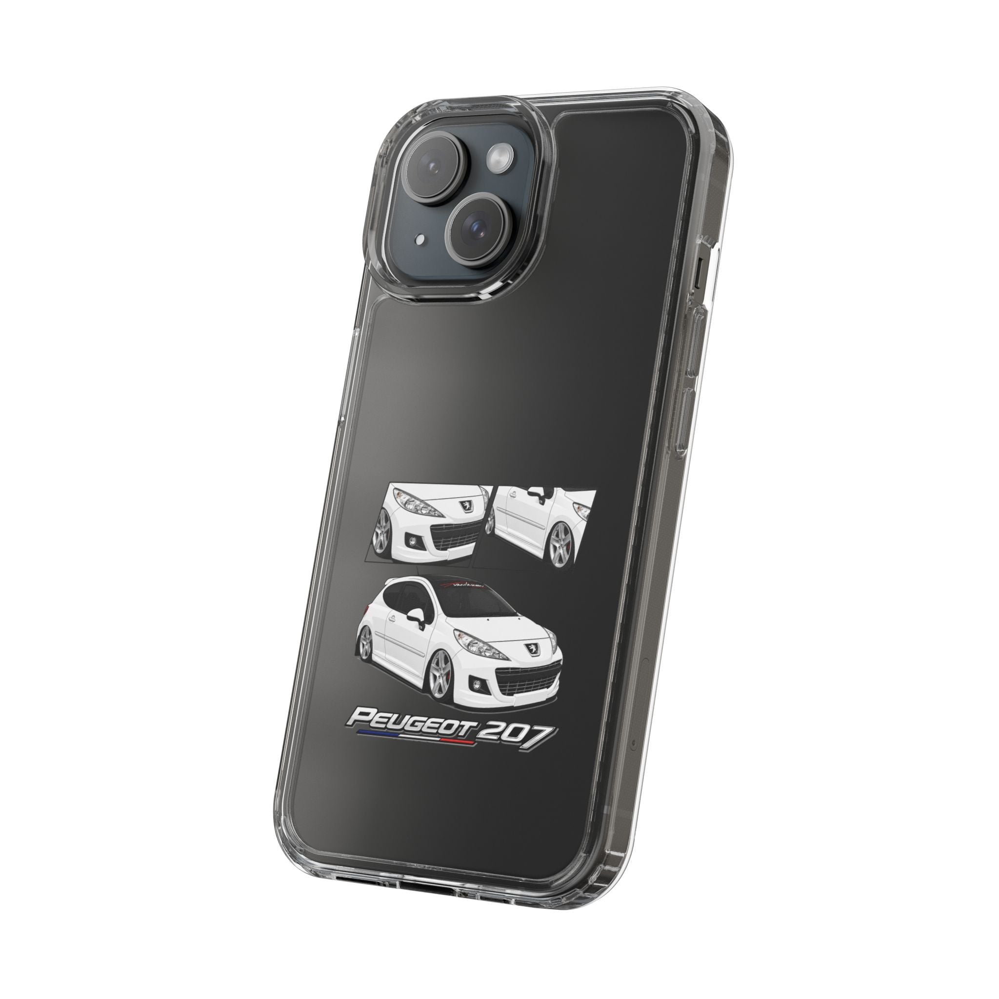 WHITE PEUGEOT 207 PHONE CASES