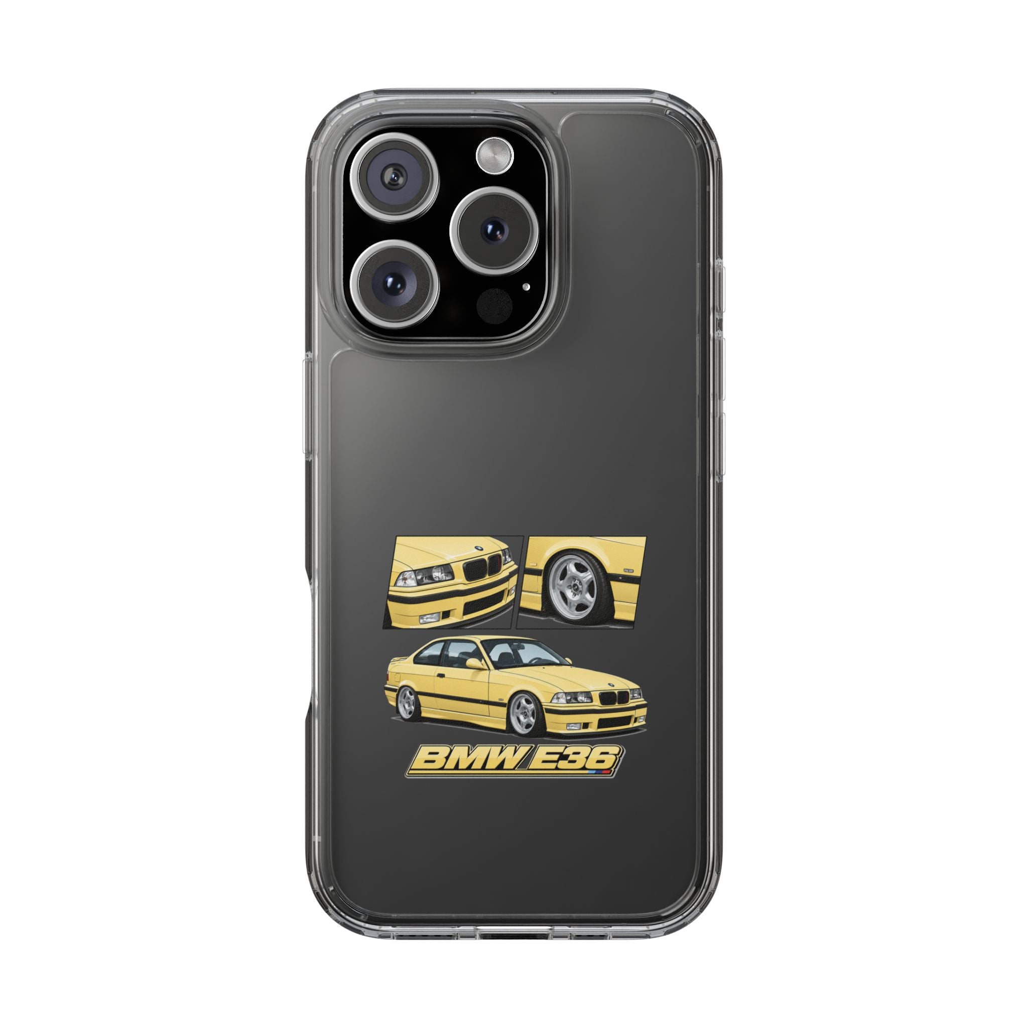 YELLOW BMW E36 PHONE CASE