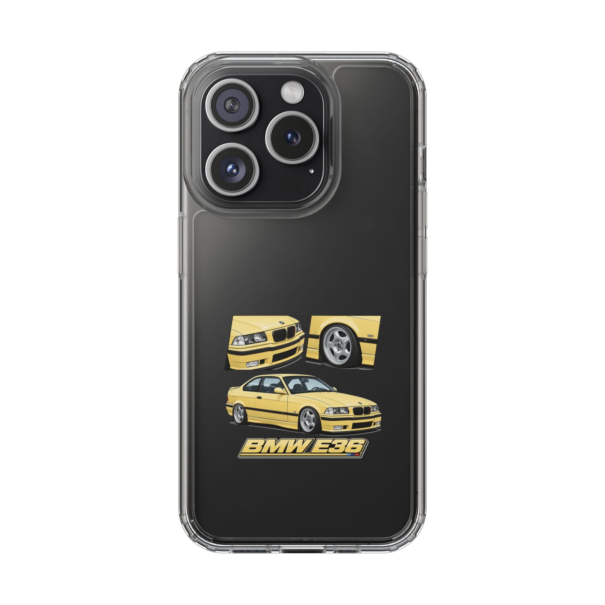 YELLOW BMW E36 PHONE CASE