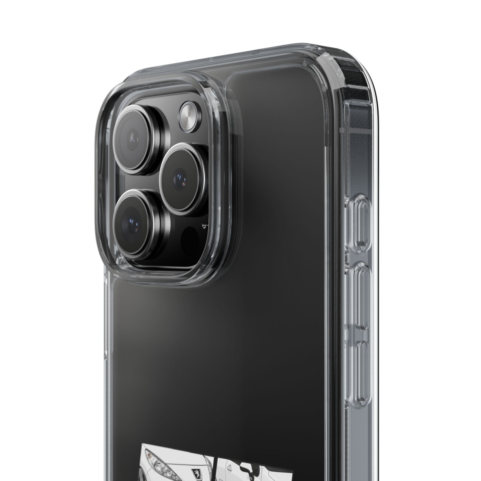 WHITE PEUGEOT 207 PHONE CASES