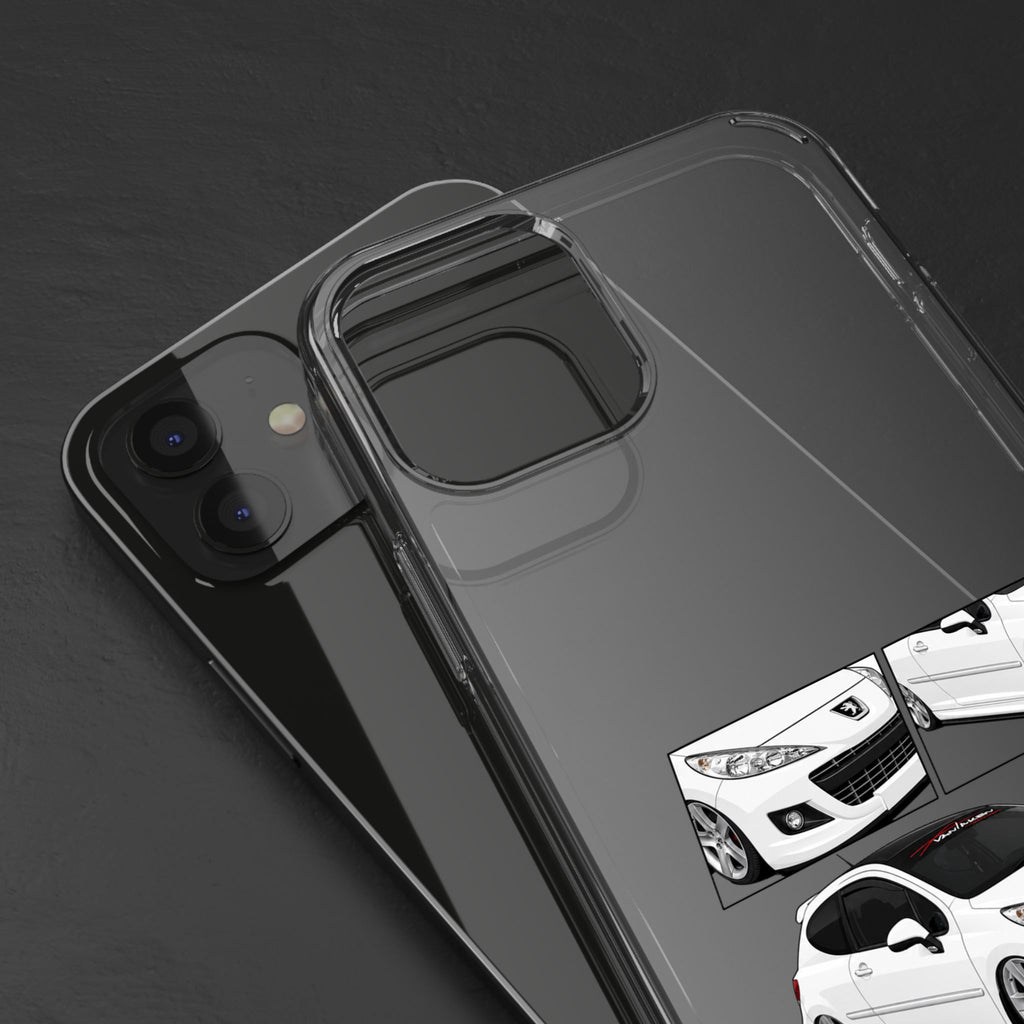 WHITE PEUGEOT 207 PHONE CASES