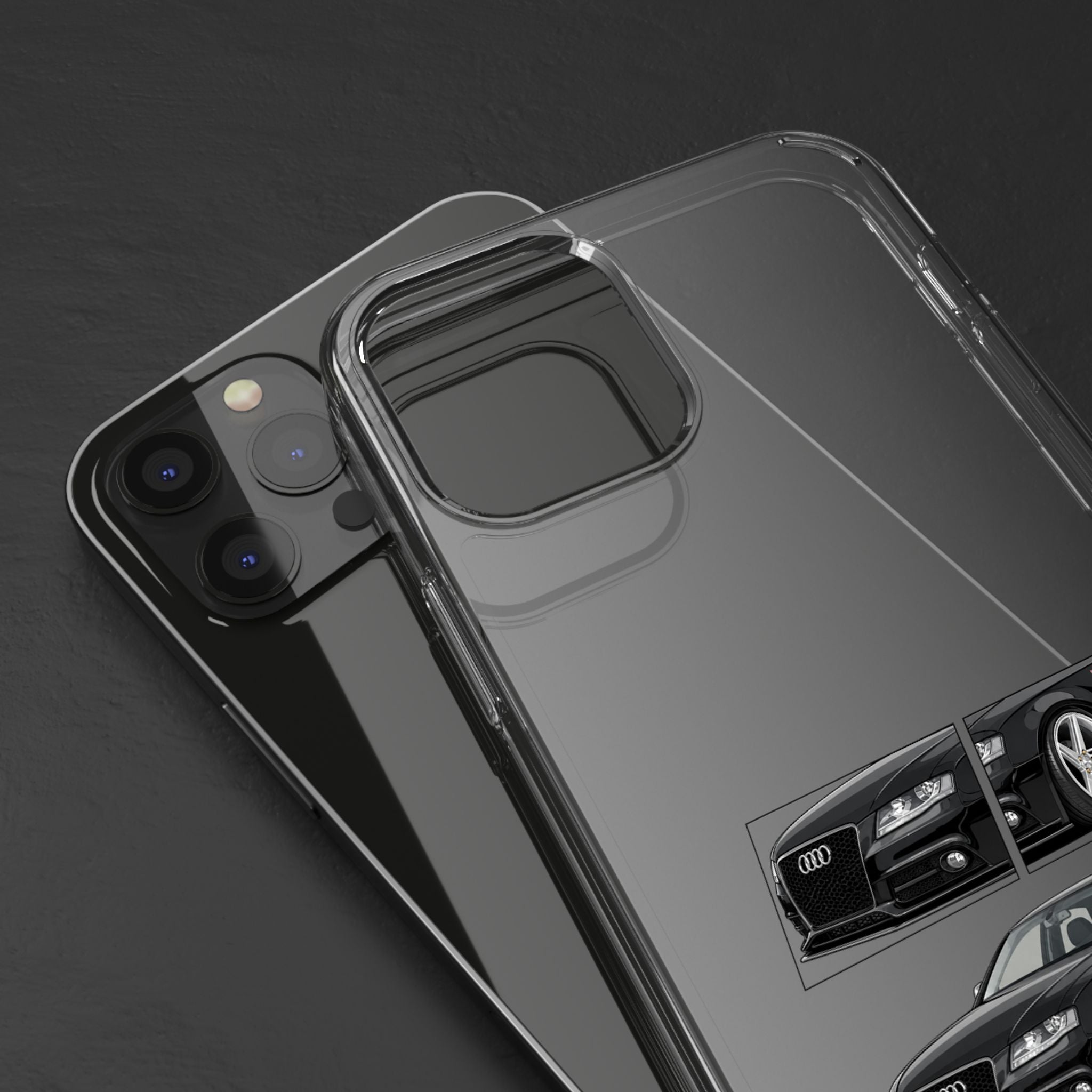 BLACK B8 AUDI A4 PHONE CASES
