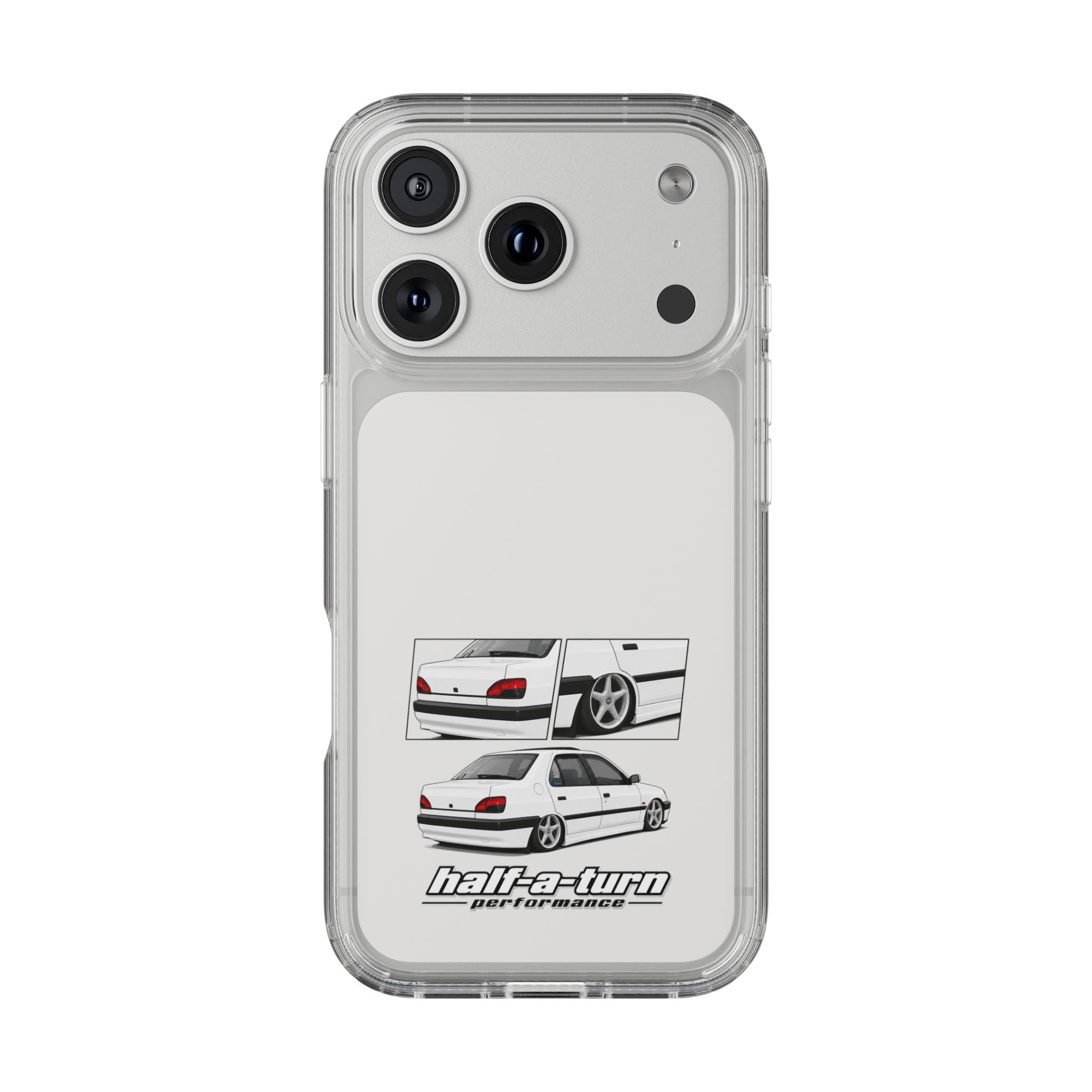 WHITE 306 SEDAN PHONE CASES