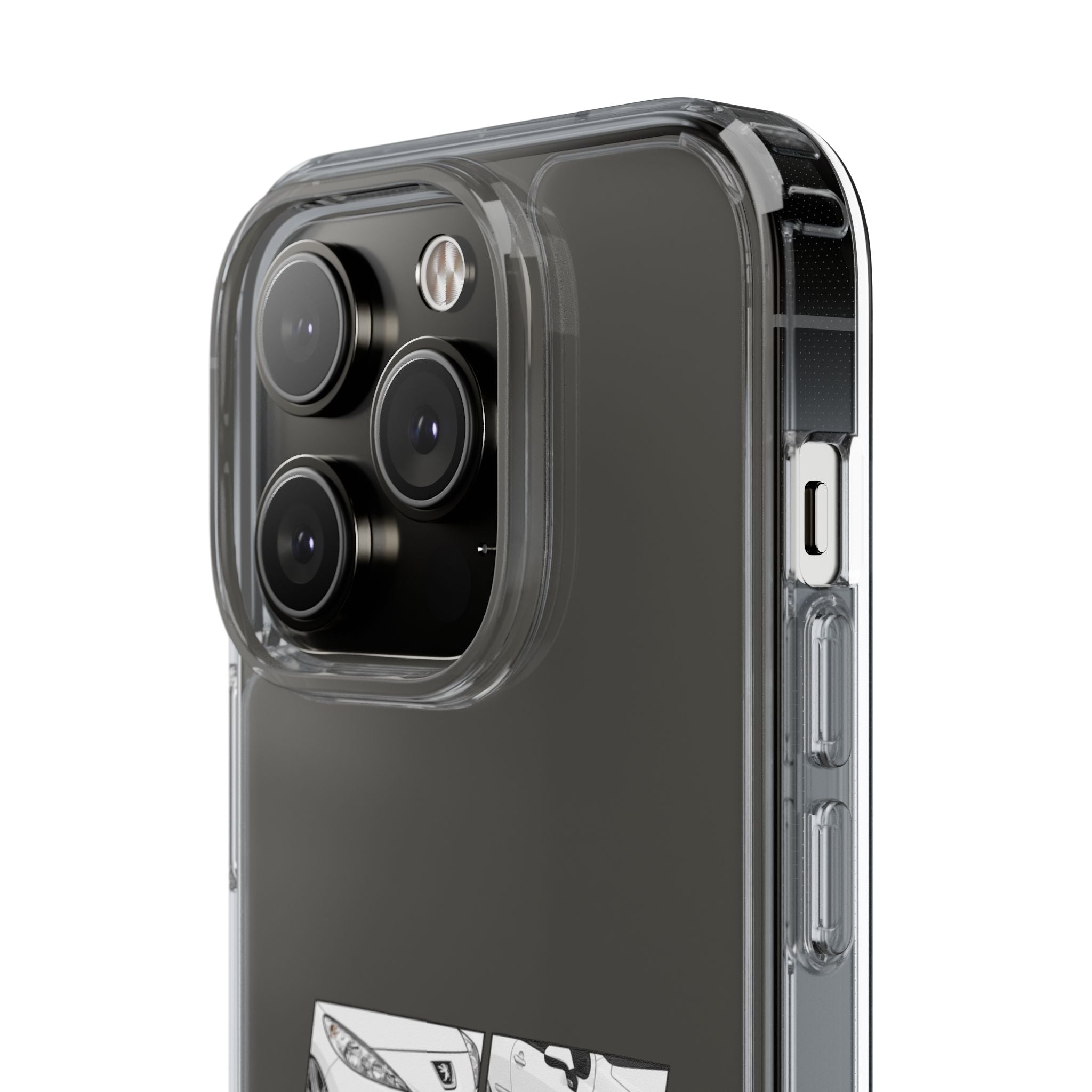 WHITE PEUGEOT 207 PHONE CASES