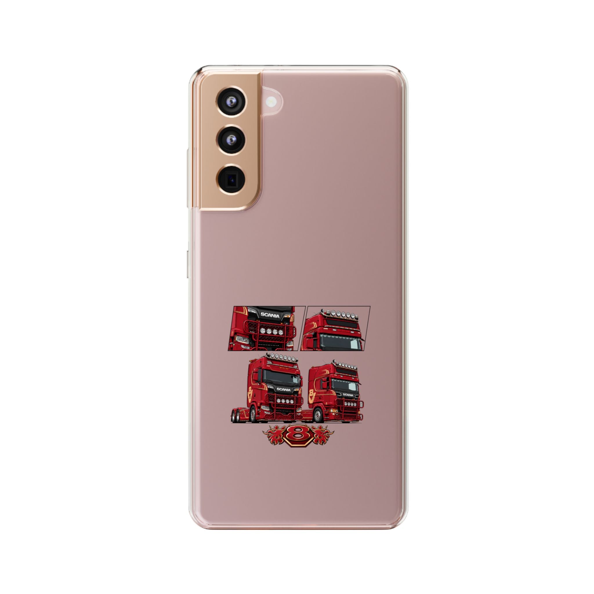 2 RED SCANIA S-SERIES PHONE CASES