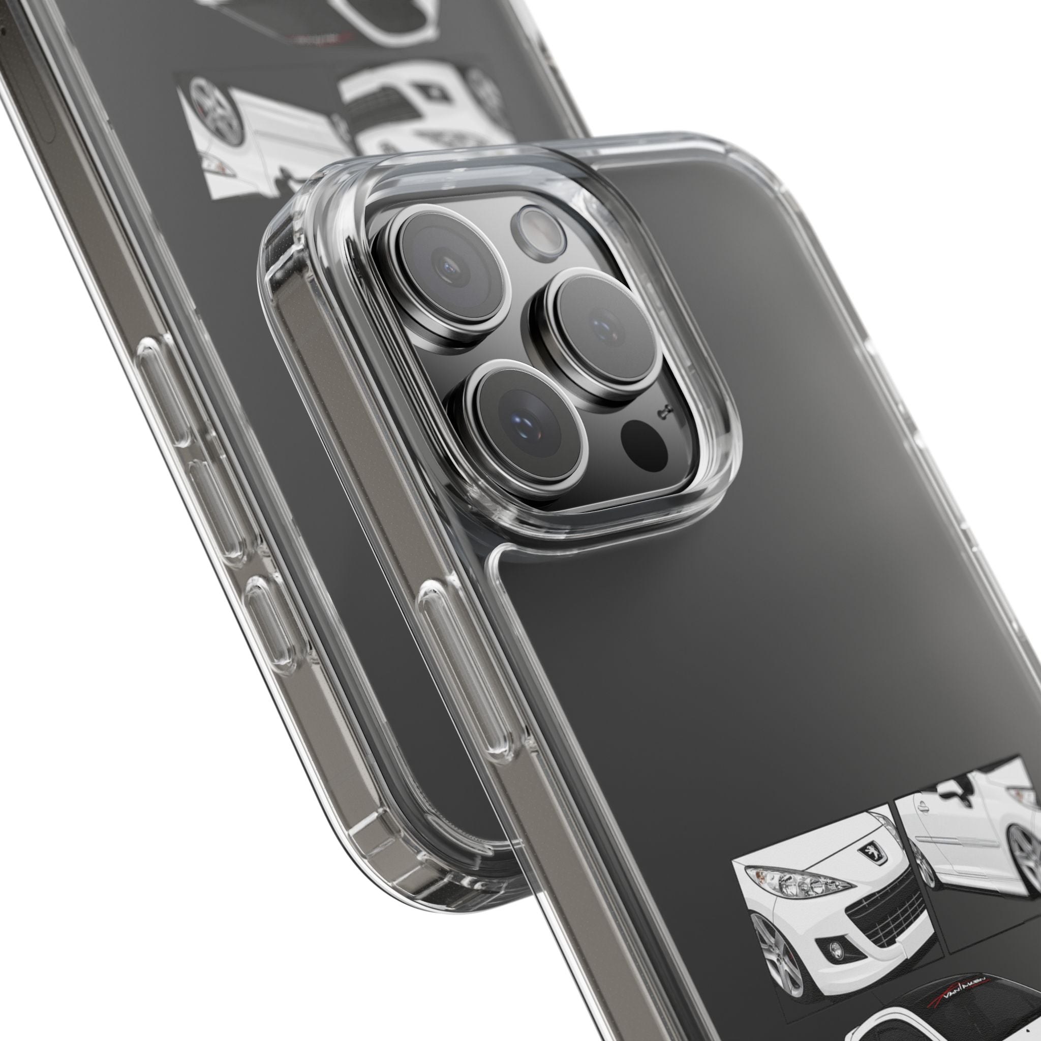 WHITE PEUGEOT 207 PHONE CASES