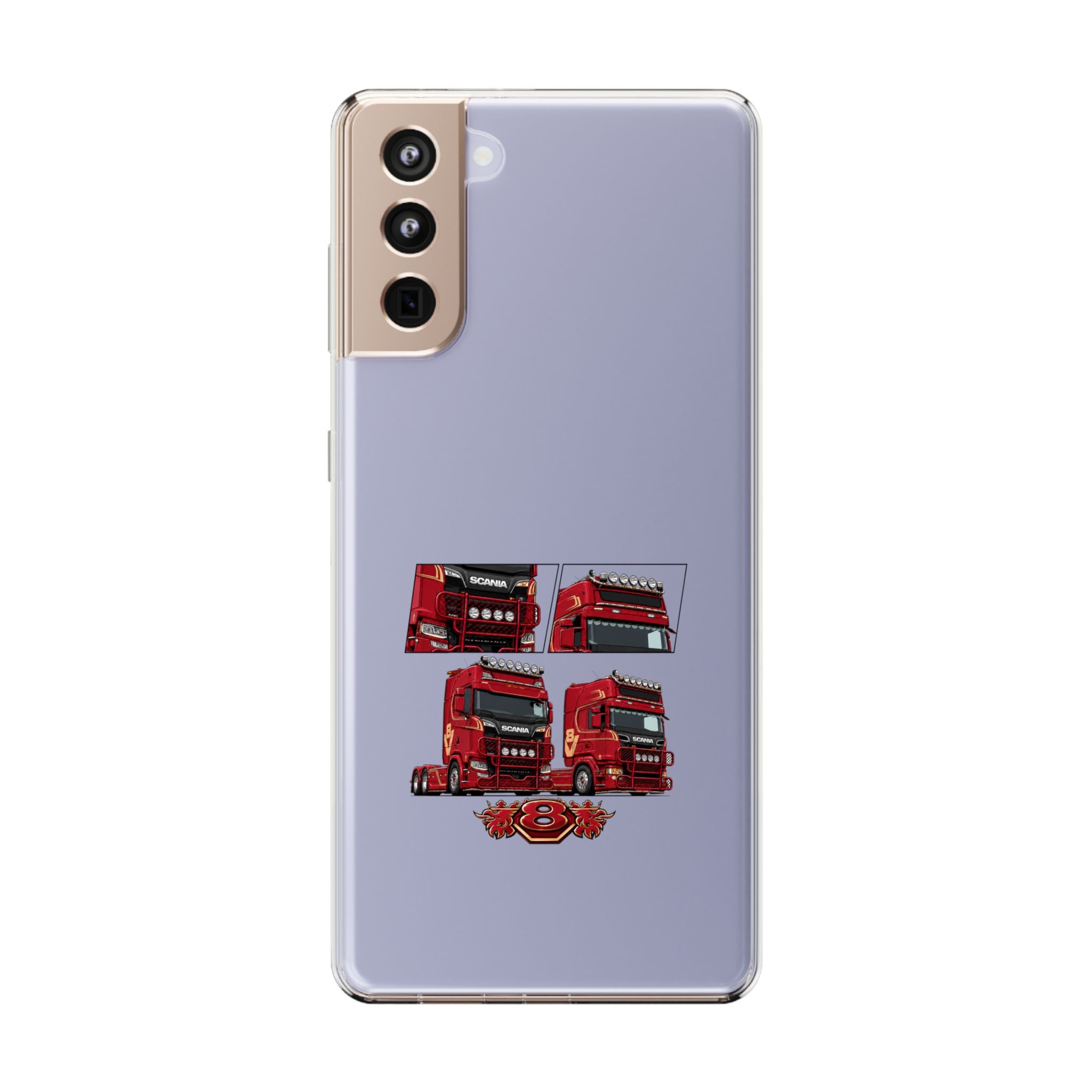 2 RED SCANIA S-SERIES PHONE CASES