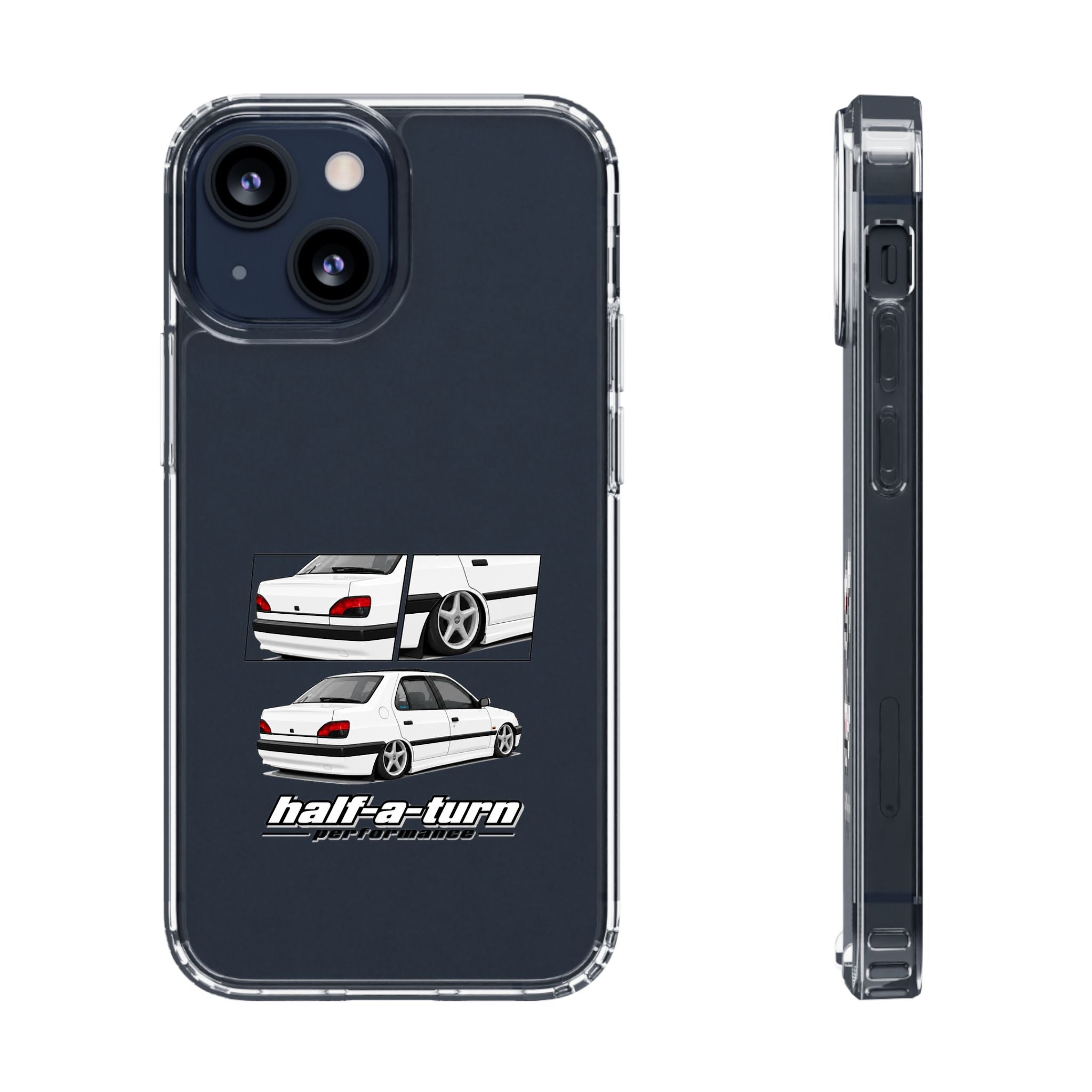 WHITE 306 SEDAN PHONE CASES