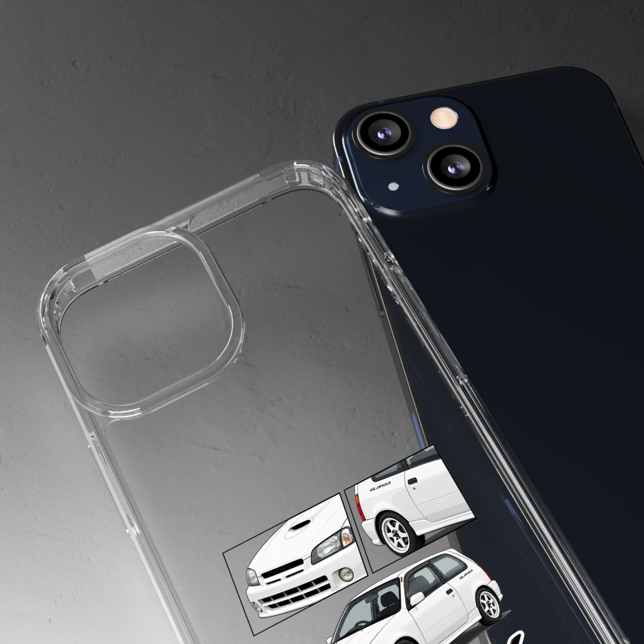 WHITE TOYOTA GLANZA PHONE CASES