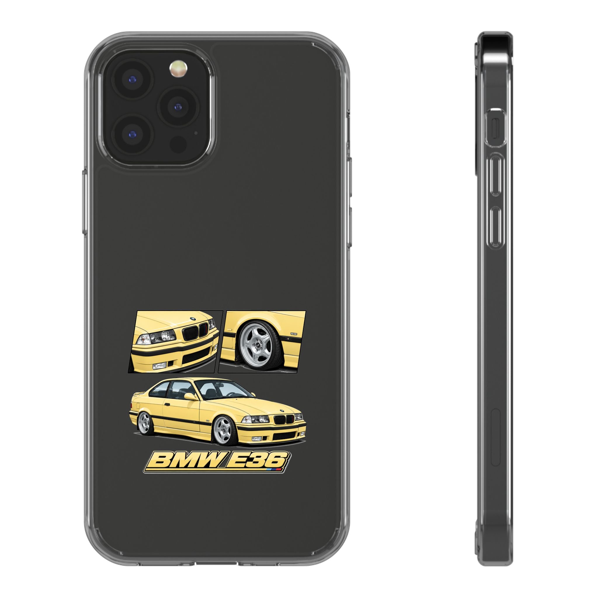 YELLOW BMW E36 PHONE CASE