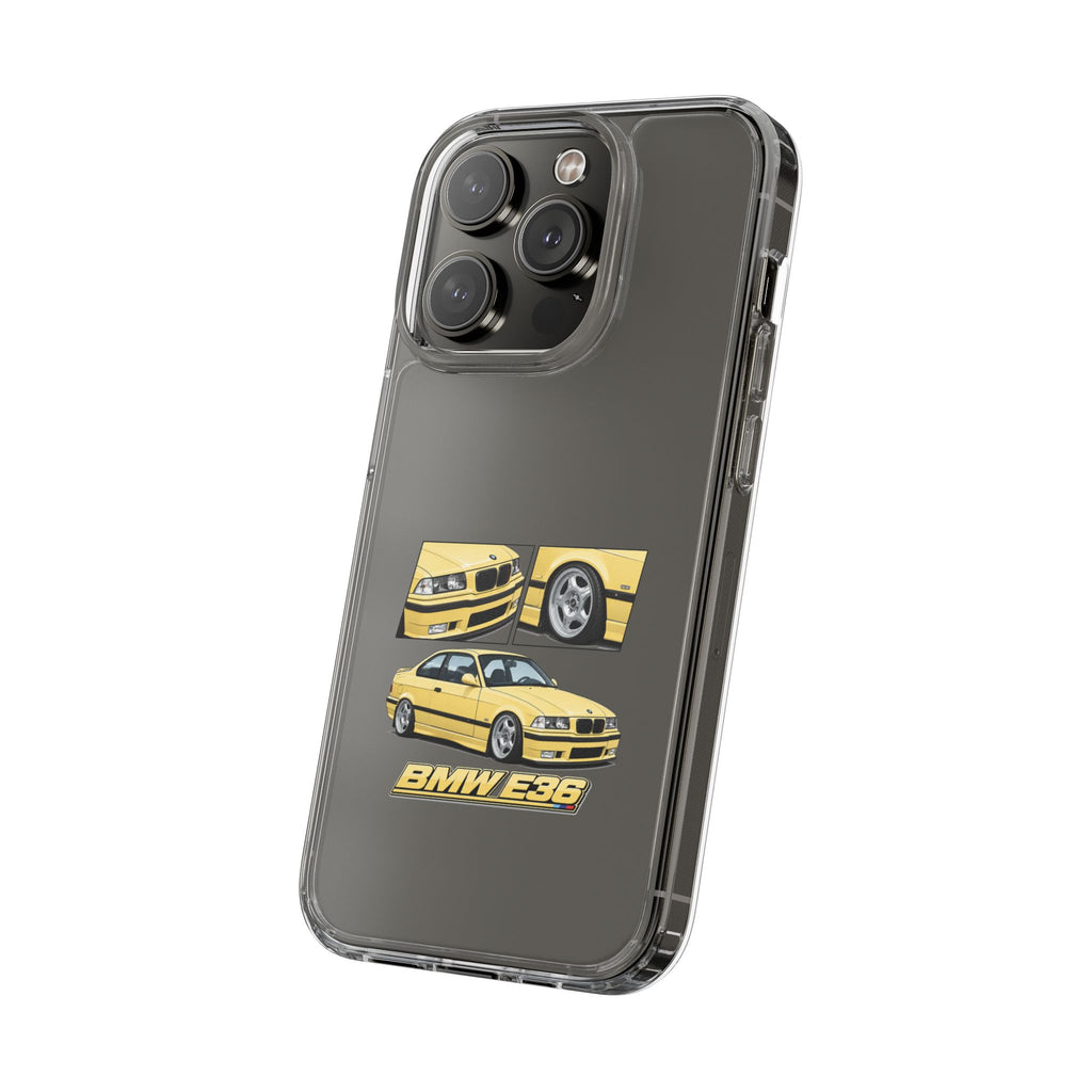 YELLOW BMW E36 PHONE CASE