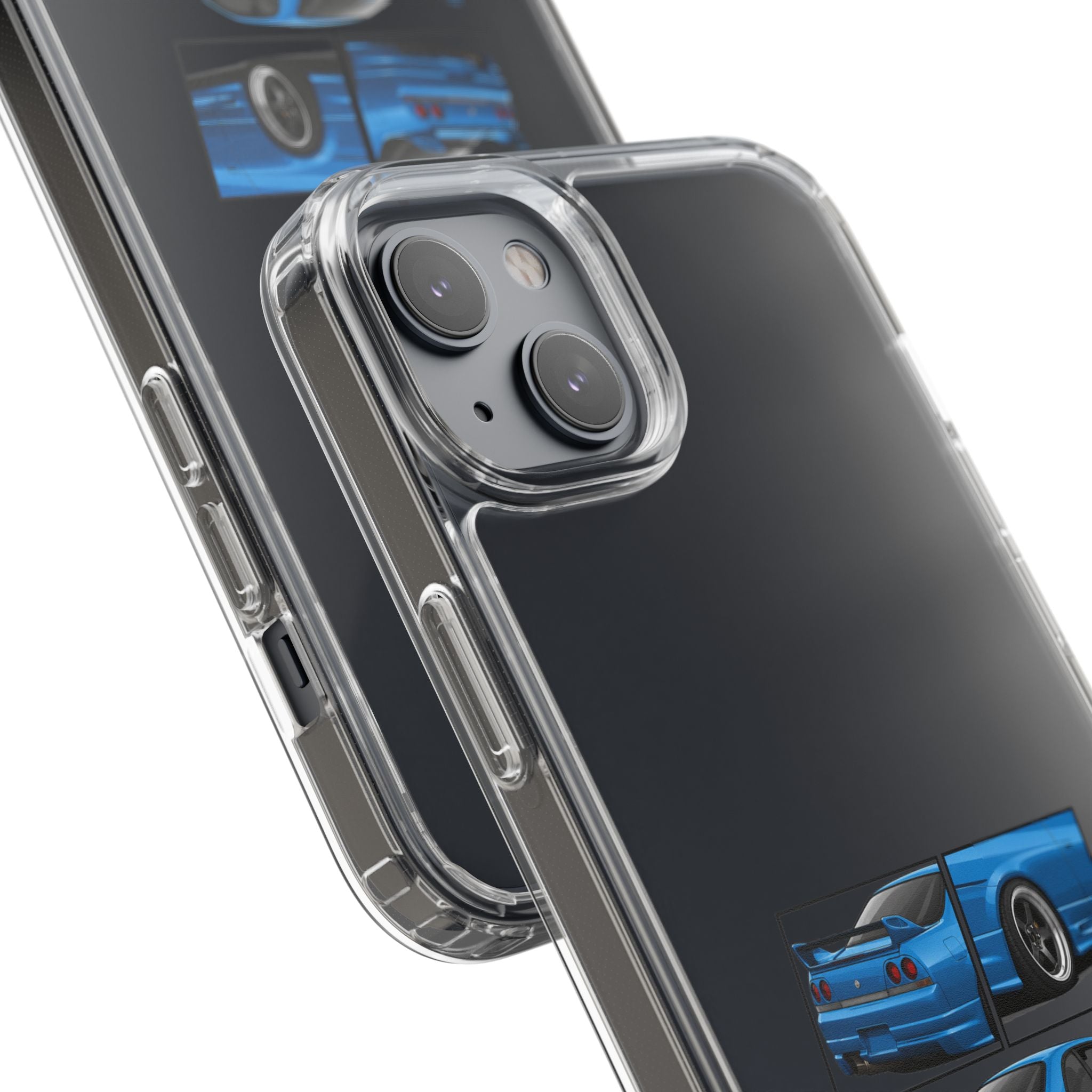 BLUE SKYLINE R33 PHONE CASE