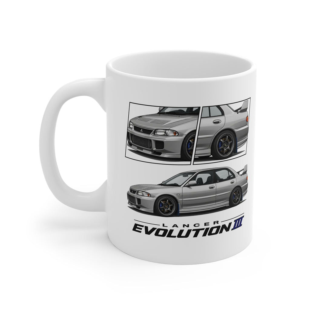 SILVER MITSUBISHI LANCER EVO 3 MUG
