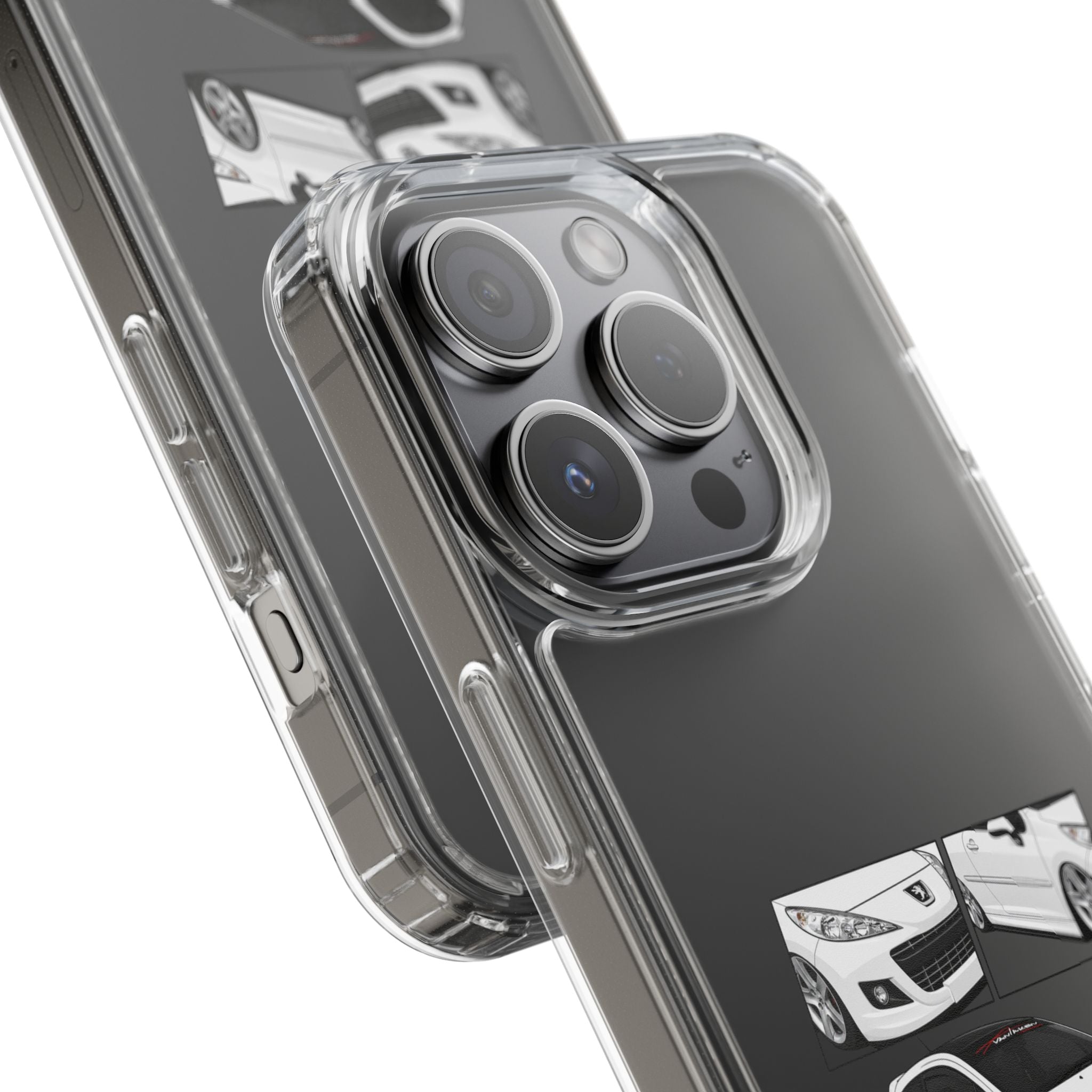 WHITE PEUGEOT 207 PHONE CASES