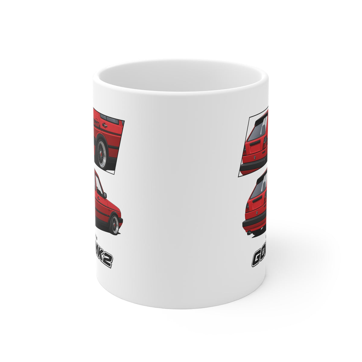 RED VW MK2 GOLF MUG