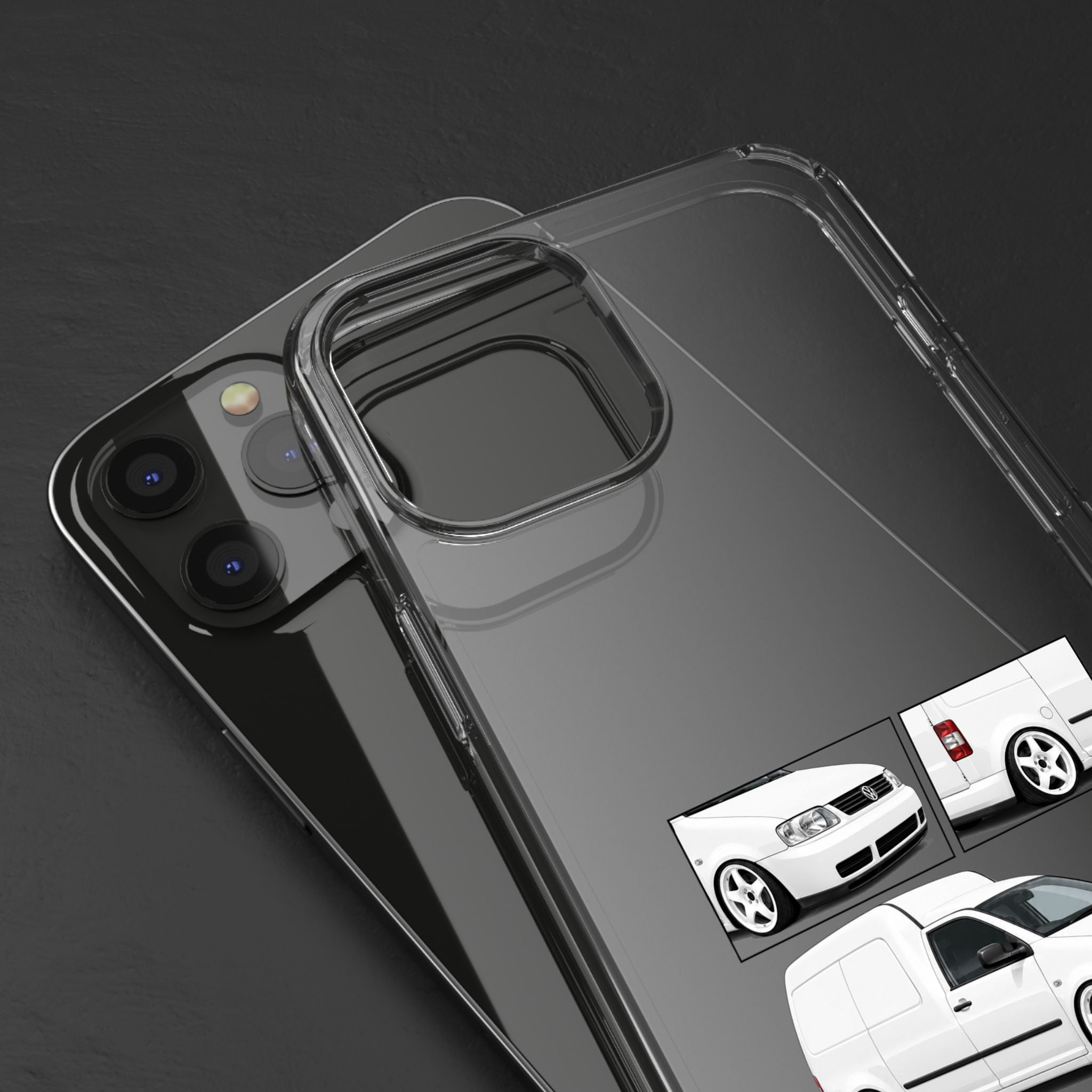 WHITE VW CADDY PHONE CASES