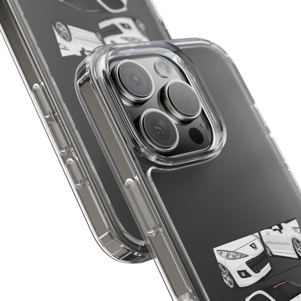 WHITE PEUGEOT 207 PHONE CASES