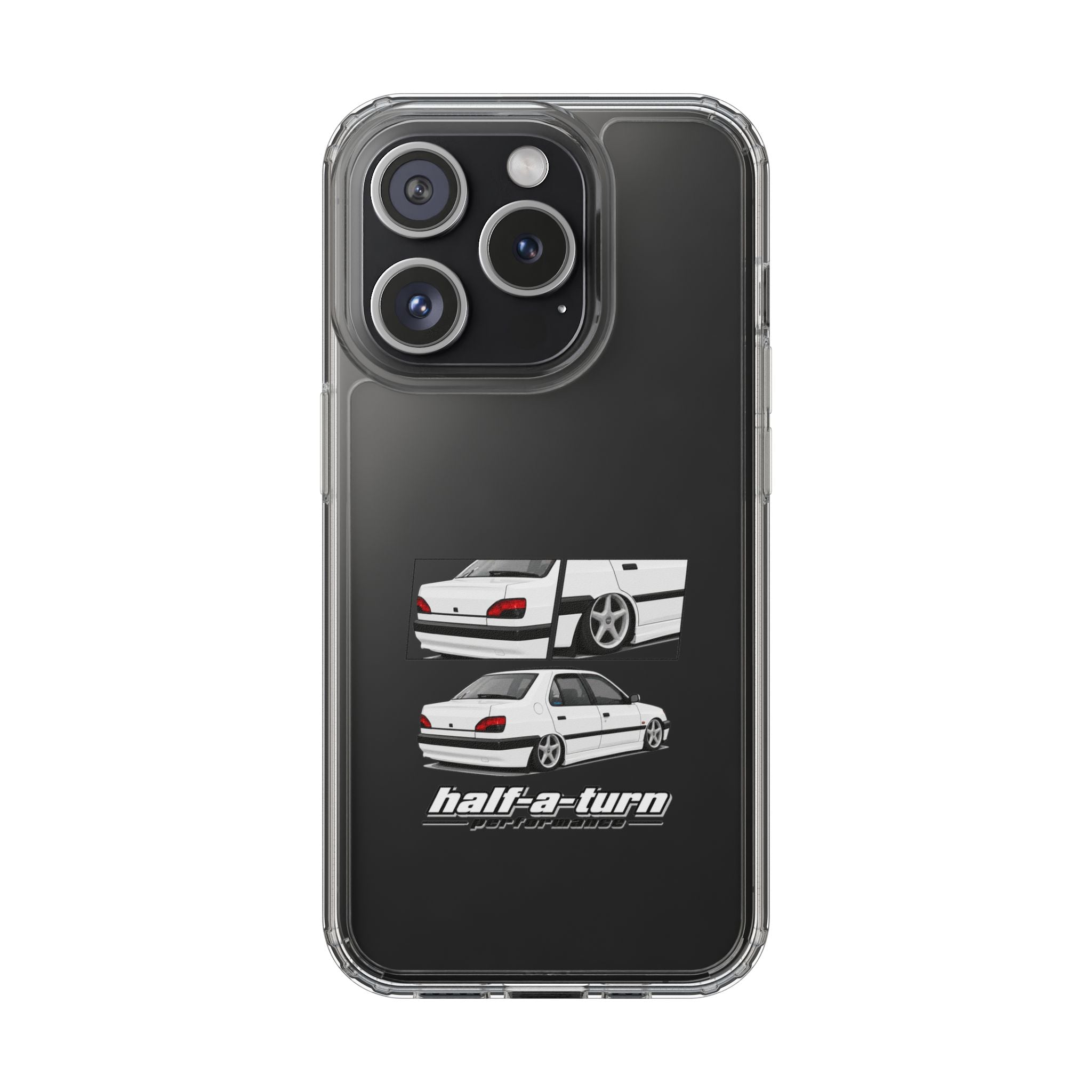 WHITE 306 SEDAN PHONE CASES