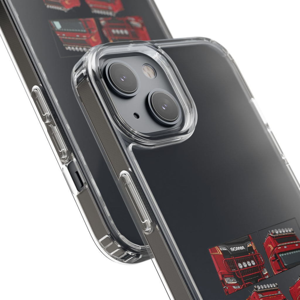 2 RED SCANIA S-SERIES PHONE CASES