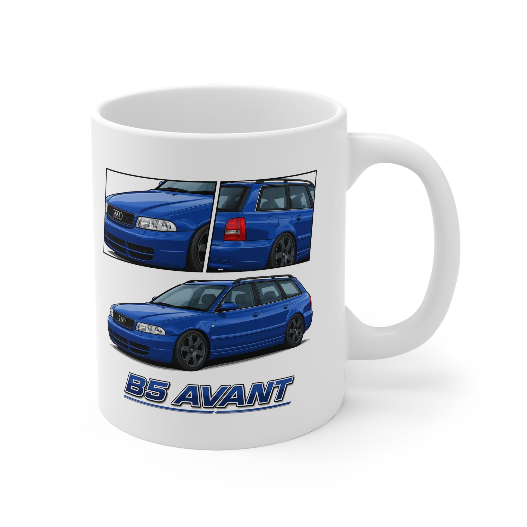 BLUE AUDI A4 B5 AVANT MUG