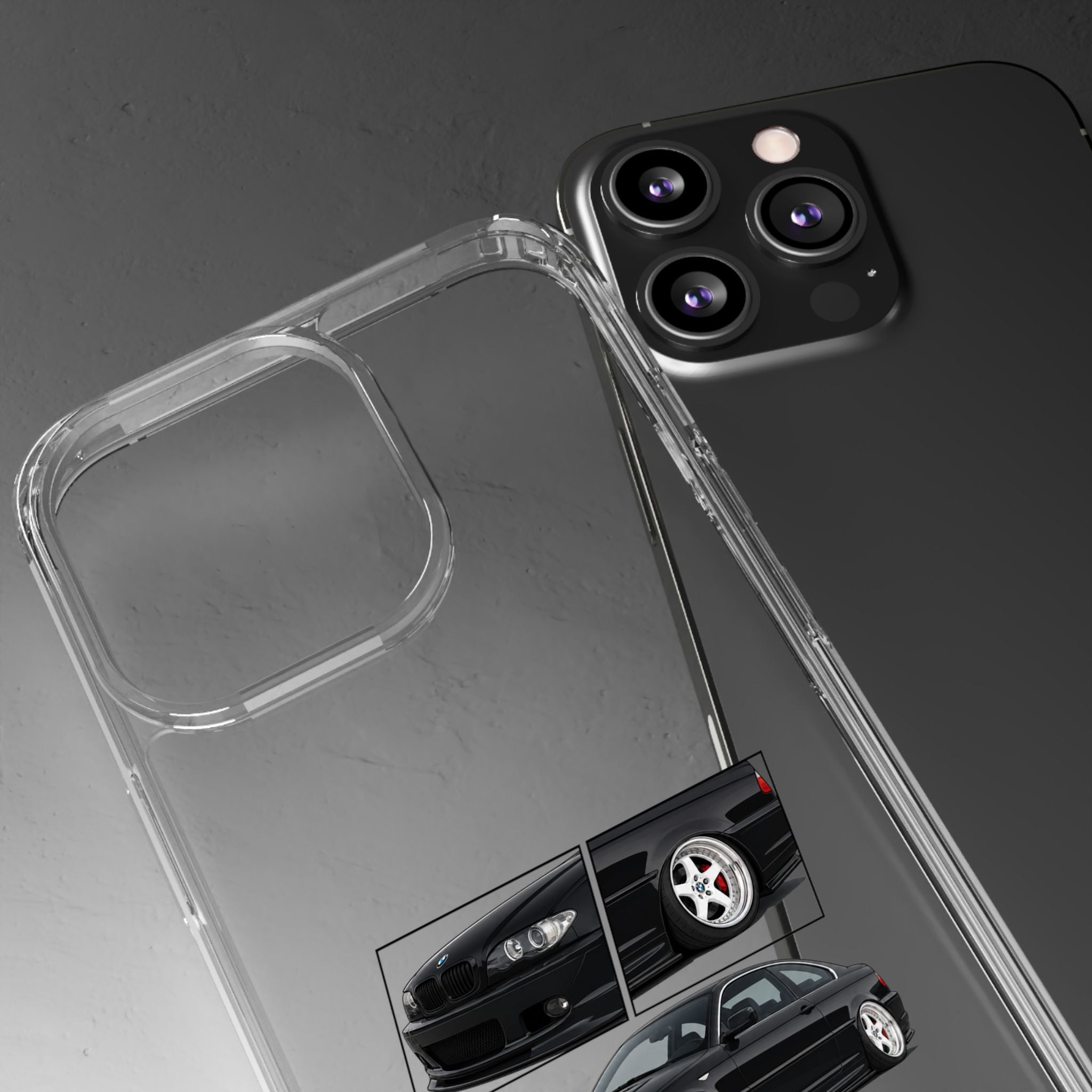 BLACK BMW E46 PHONED CASES