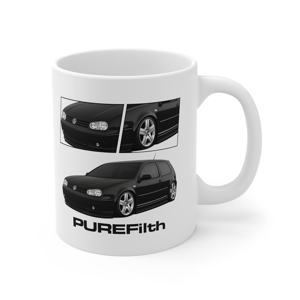 BLACK VW MK4 GOLF MUG
