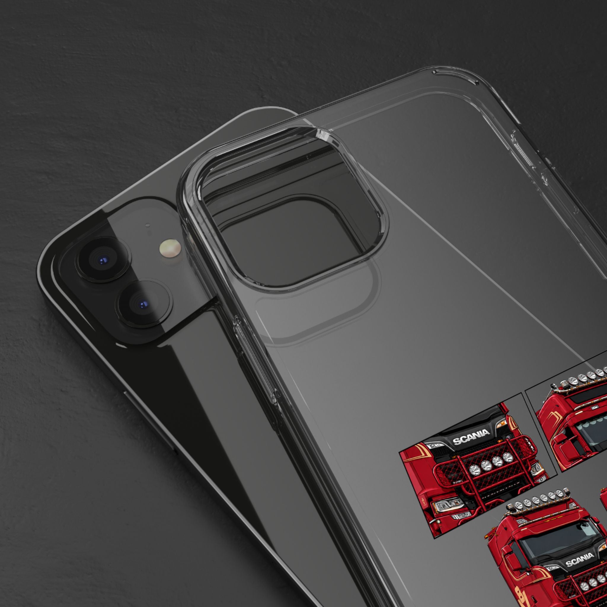 2 RED SCANIA S-SERIES PHONE CASES