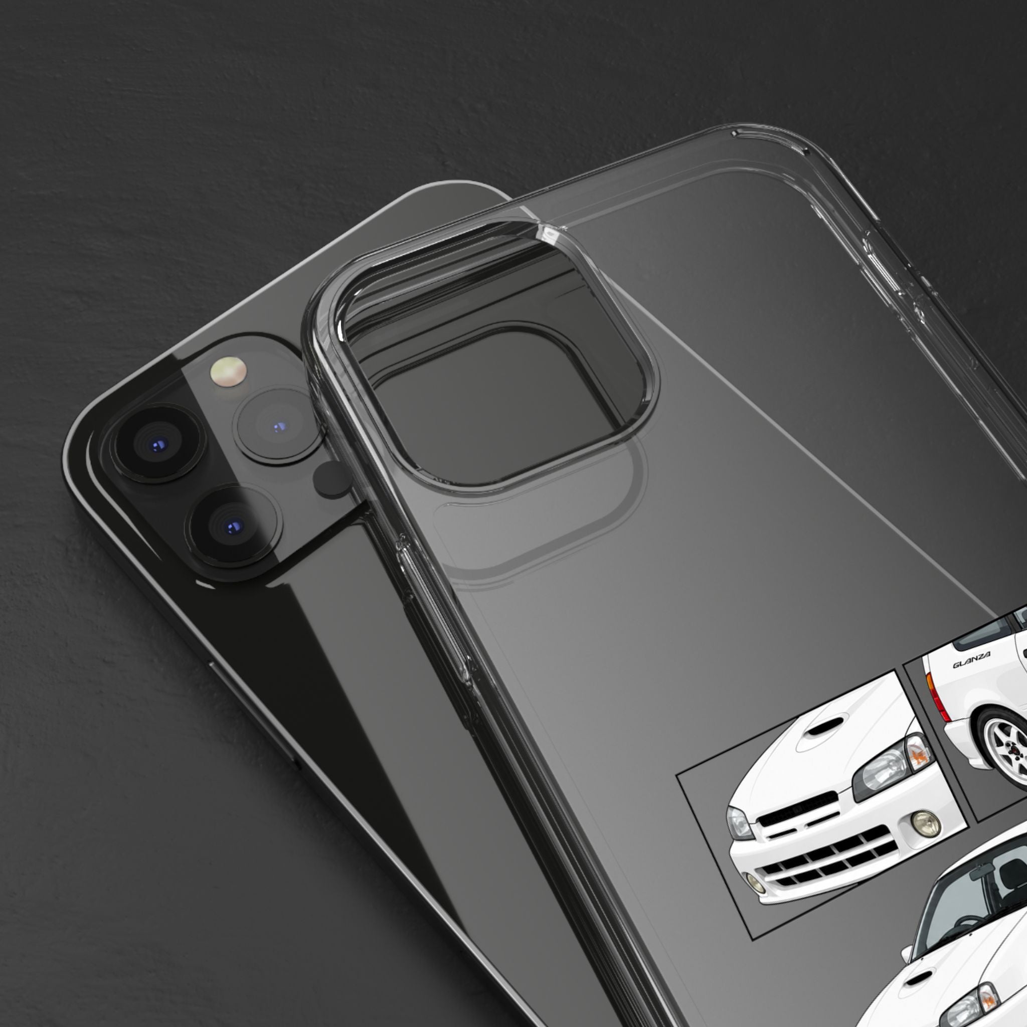 WHITE TOYOTA GLANZA PHONE CASES