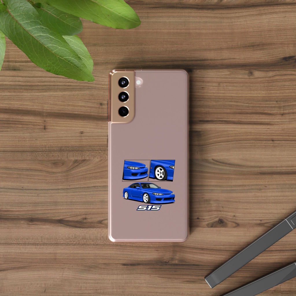 BLUE NISSAN S15 PHONE CASES