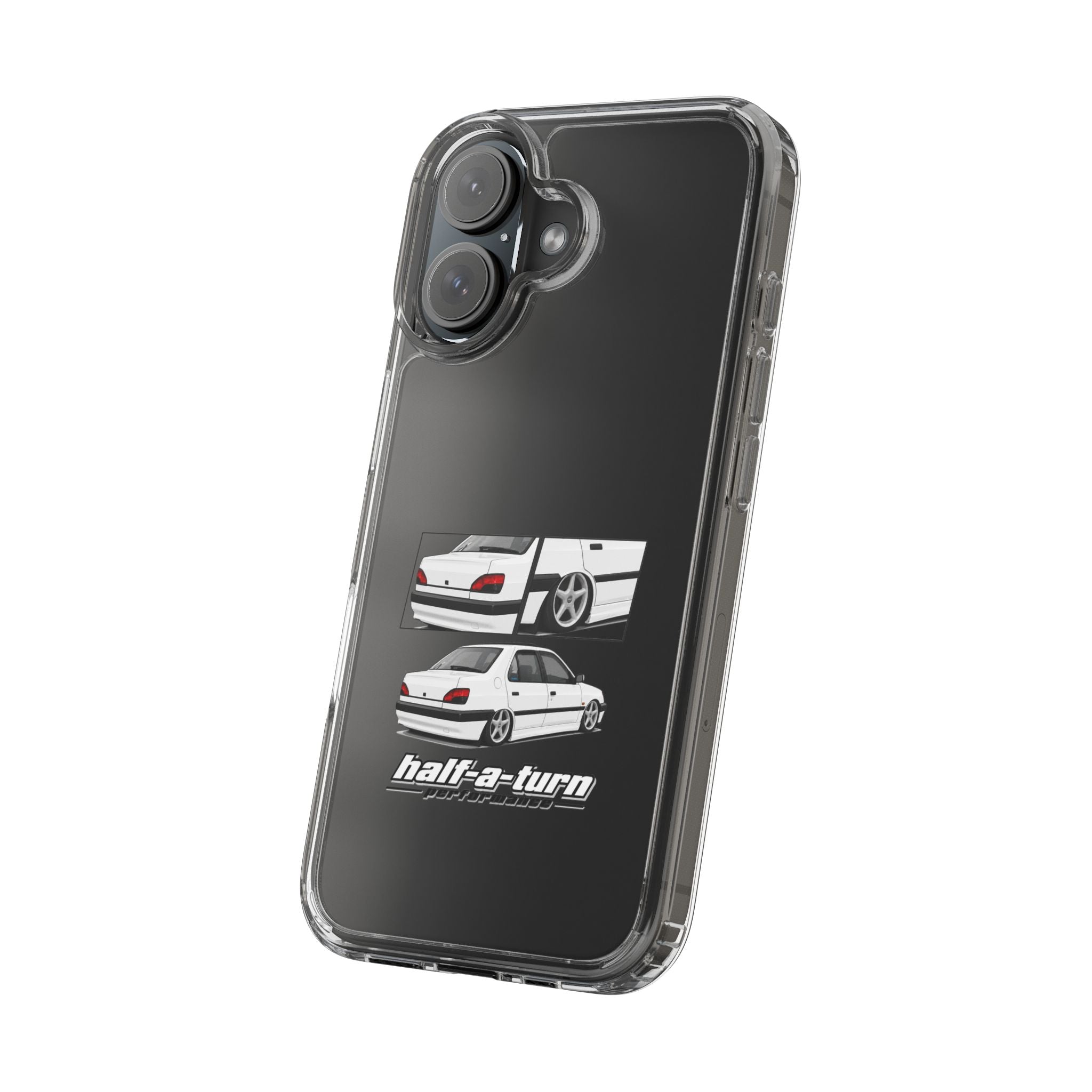 WHITE 306 SEDAN PHONE CASES