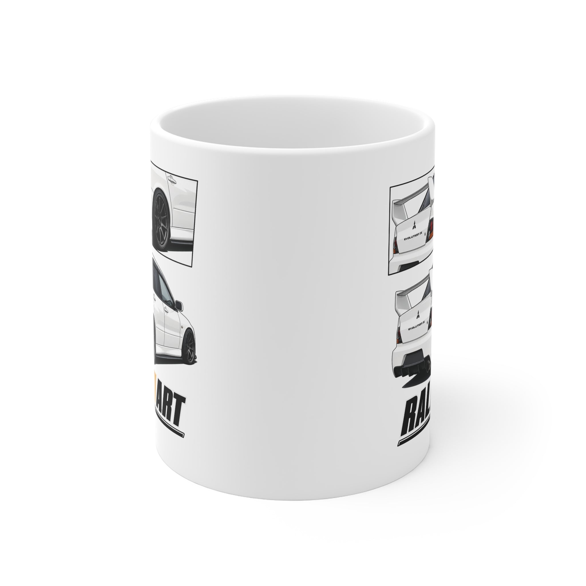 WHITE MITSUBISHI LANCER EVO 9 MUG