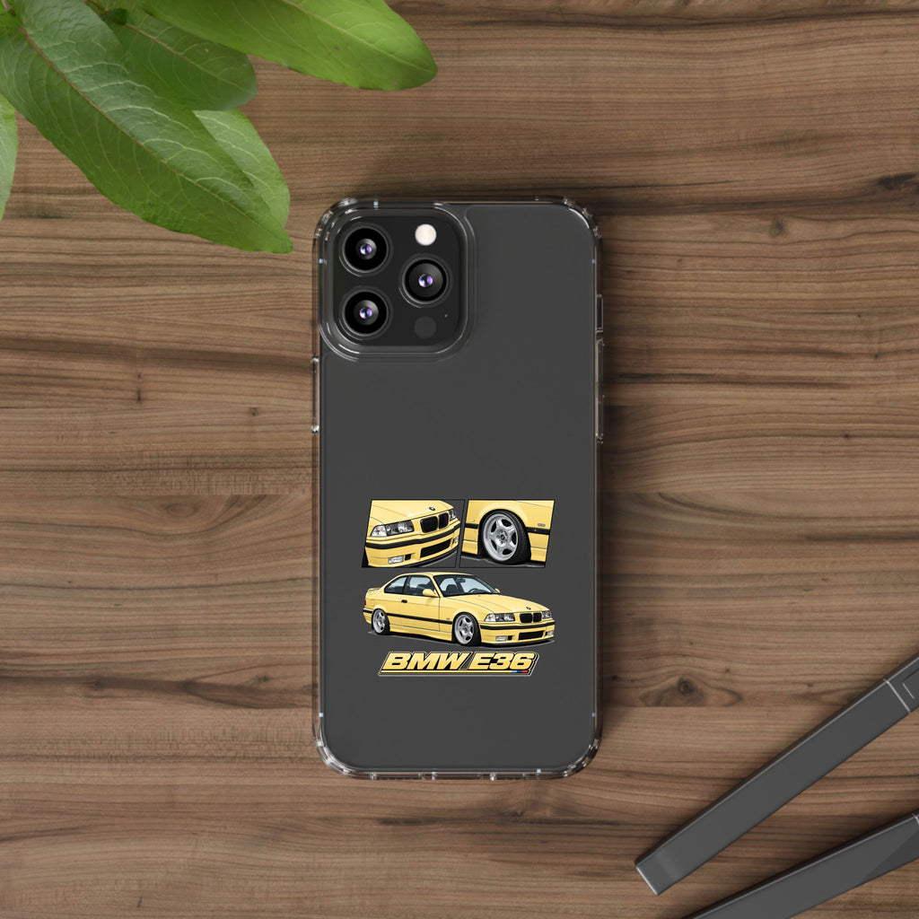 YELLOW BMW E36 PHONE CASE