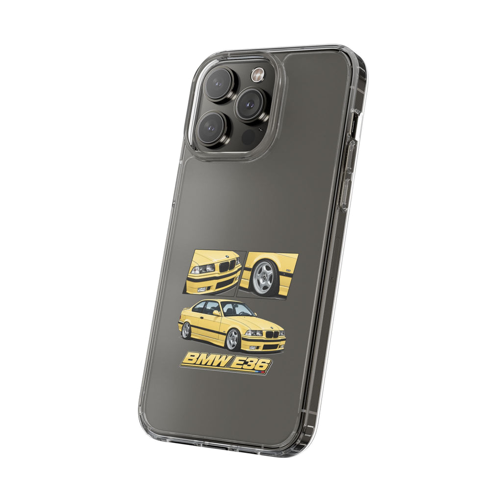 YELLOW BMW E36 PHONE CASE