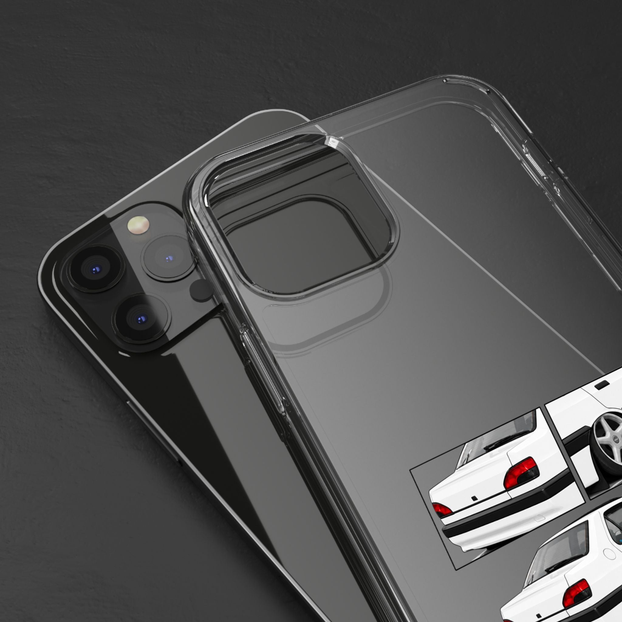 WHITE 306 SEDAN PHONE CASES