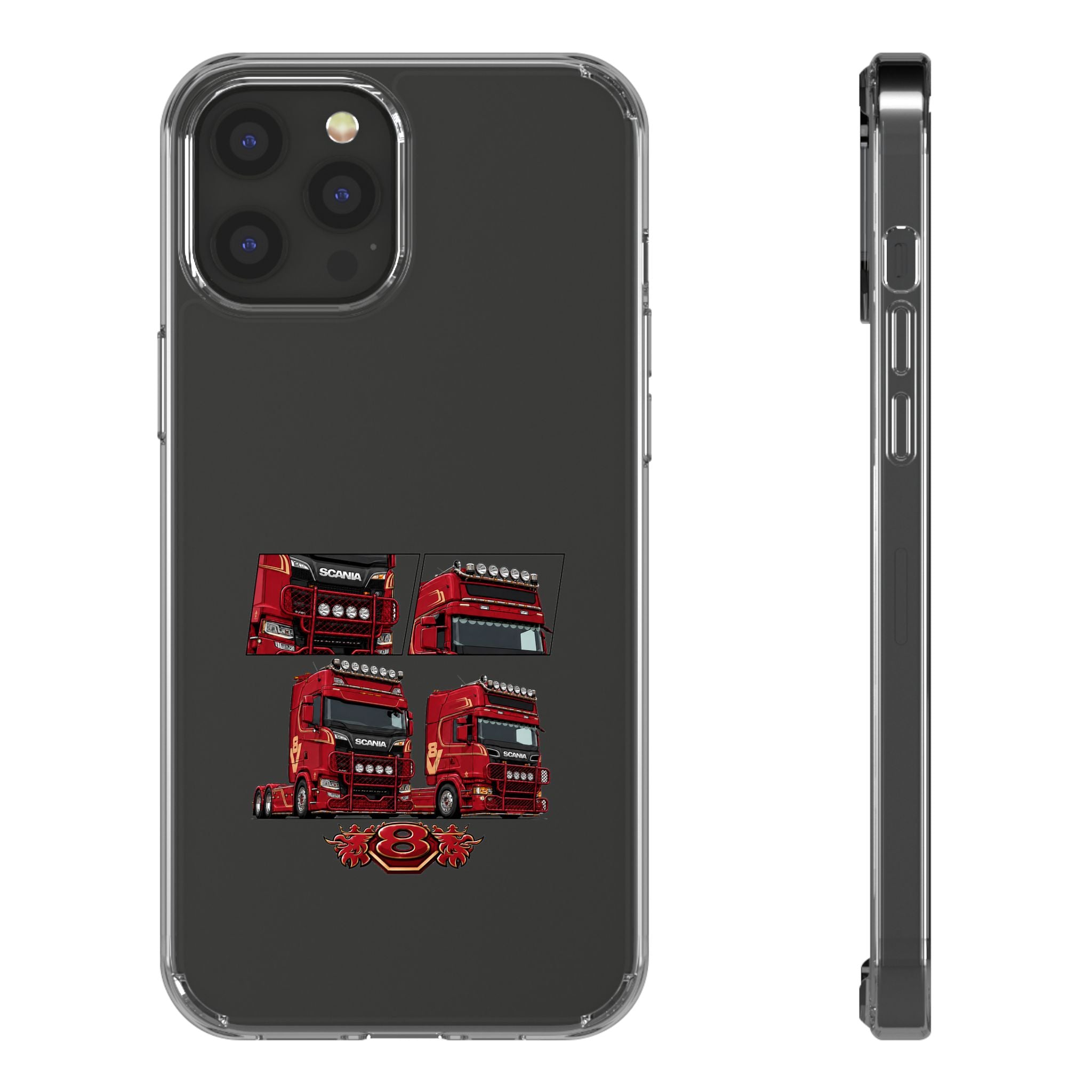 2 RED SCANIA S-SERIES PHONE CASES