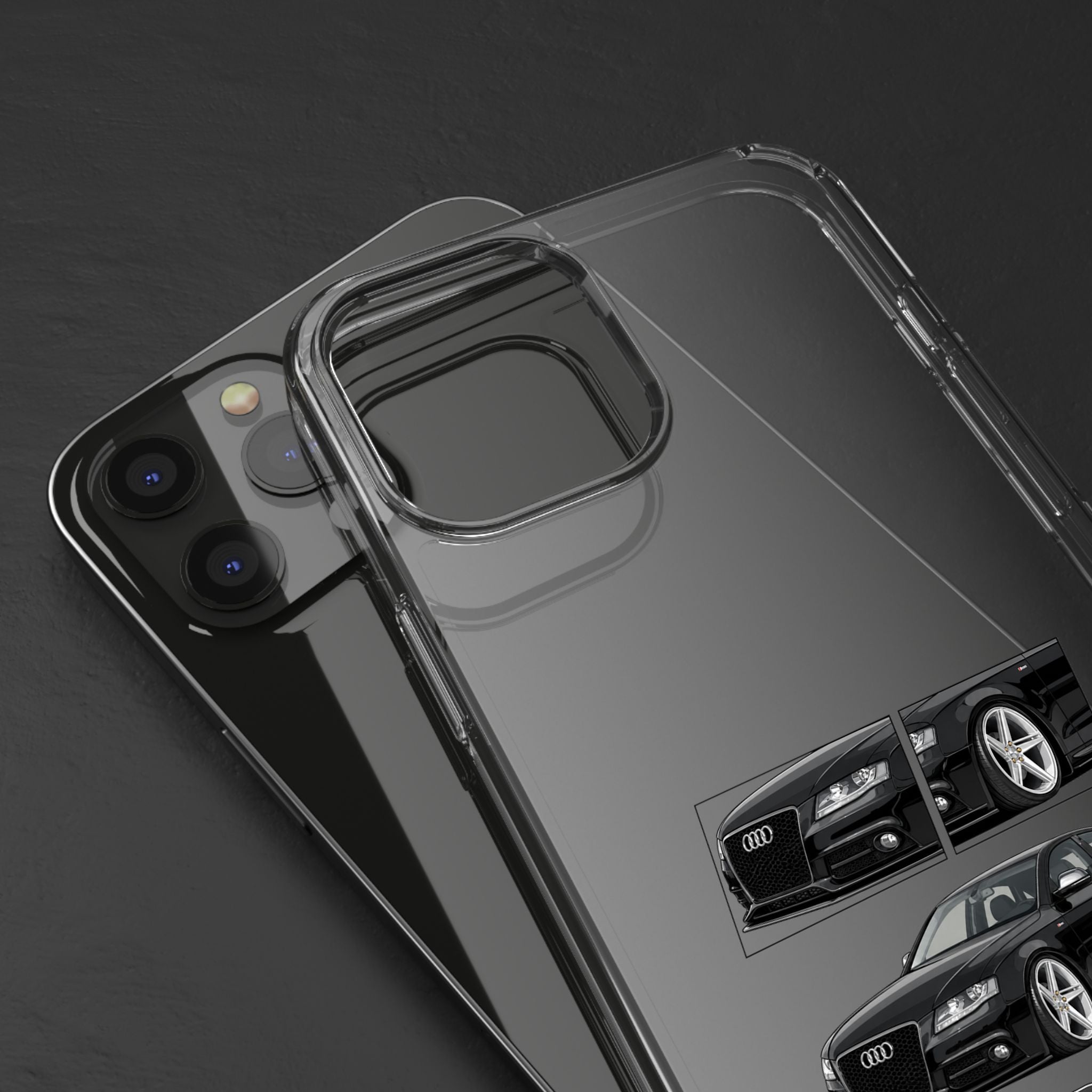 BLACK B8 AUDI A4 PHONE CASES