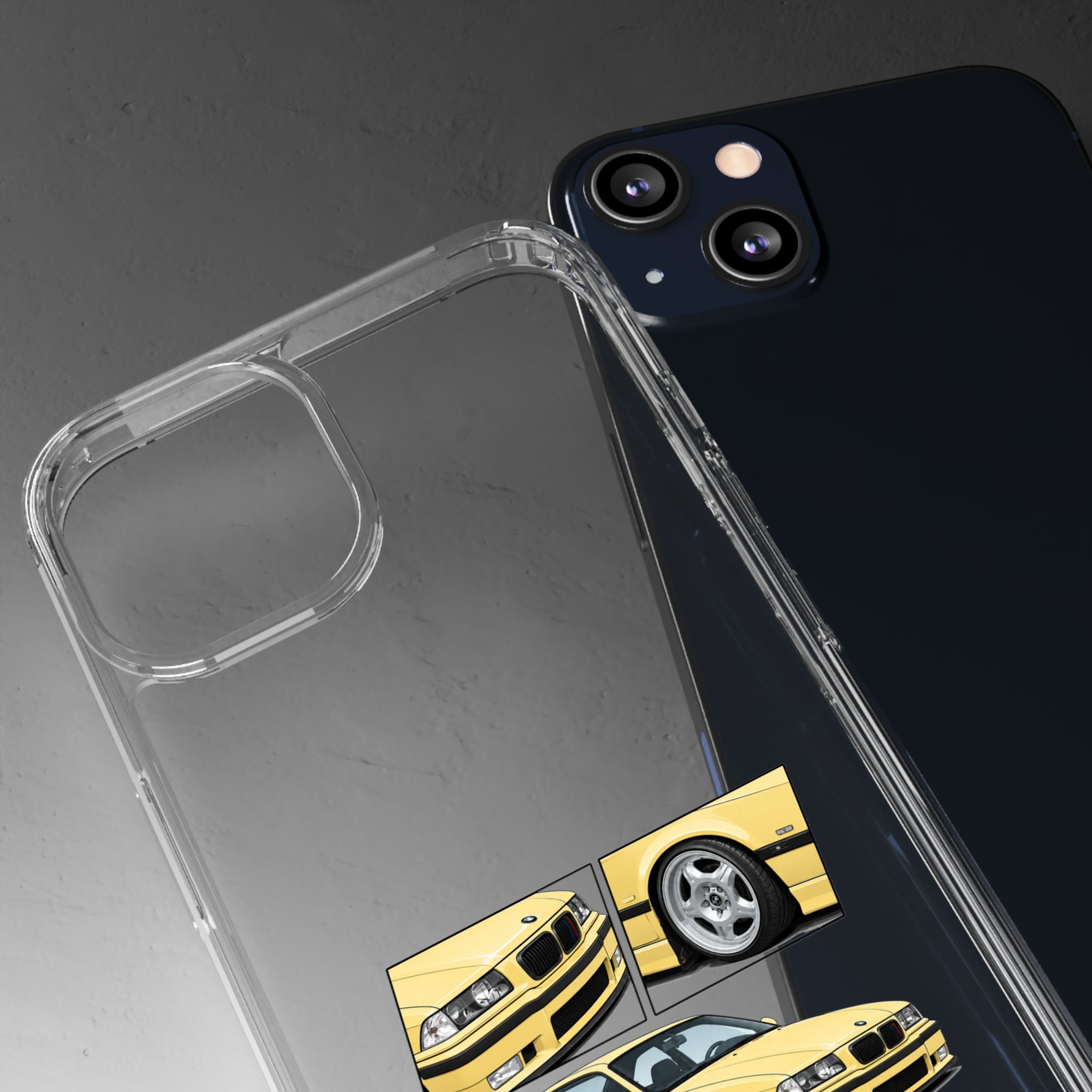 YELLOW BMW E36 PHONE CASE