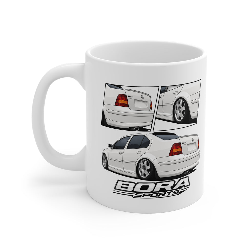 CANDY WHITE VW BORA MUG