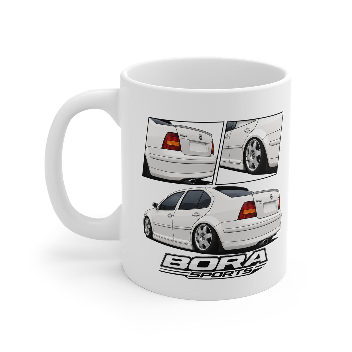 CANDY WHITE VW BORA MUG