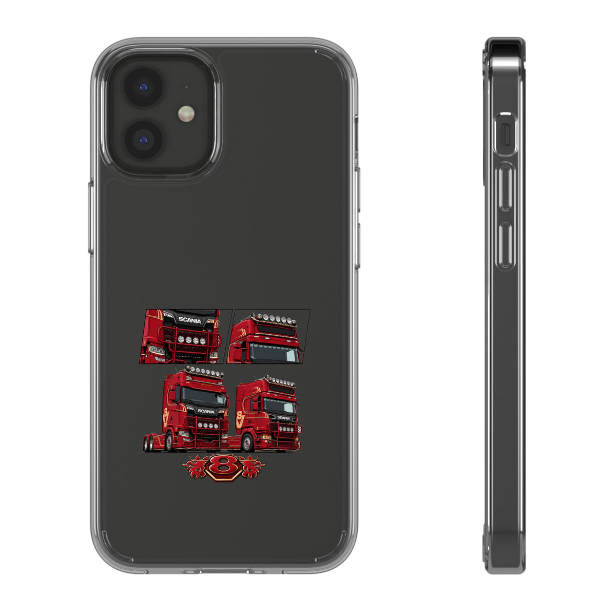 2 RED SCANIA S-SERIES PHONE CASES