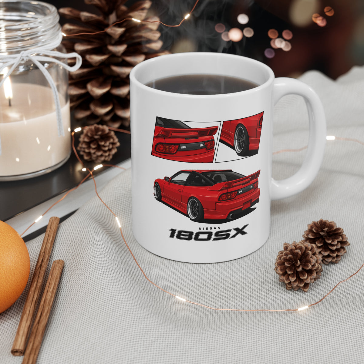 RED NISSAN 180SX MUG