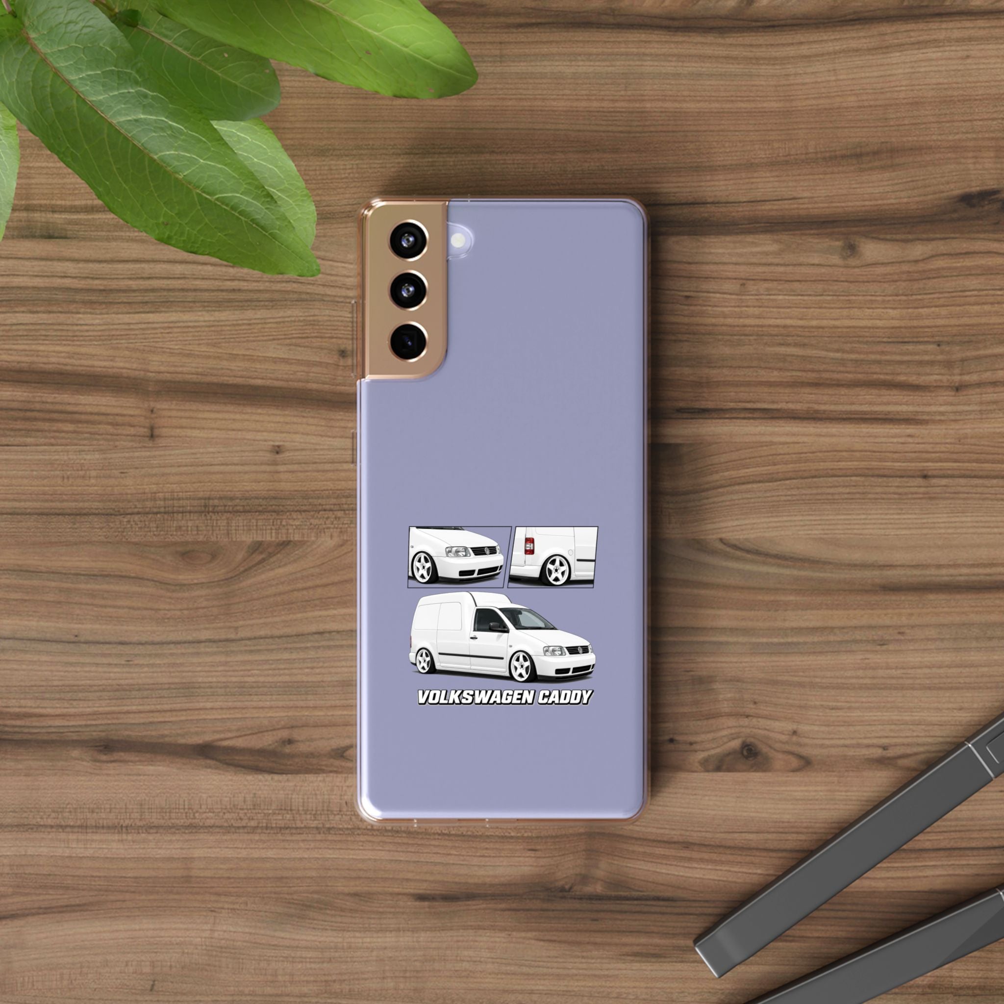 WHITE VW CADDY PHONE CASES