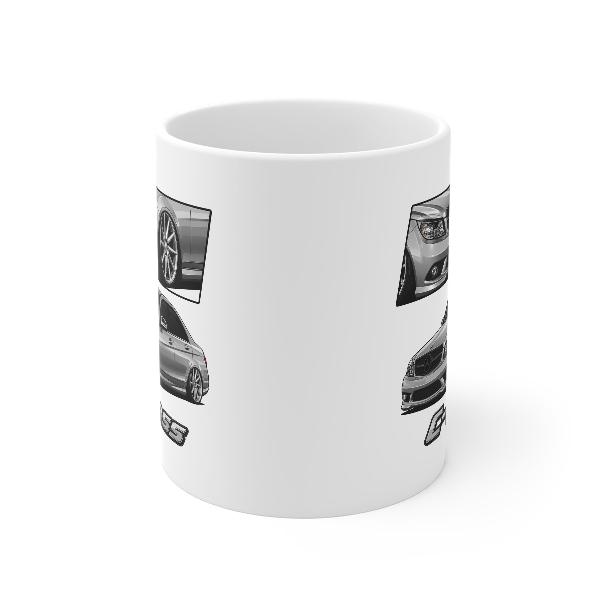 SILVER MERCEDES C-CLASS MUG