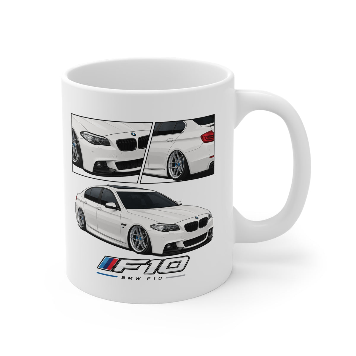 WHITE BMW F10 MUG