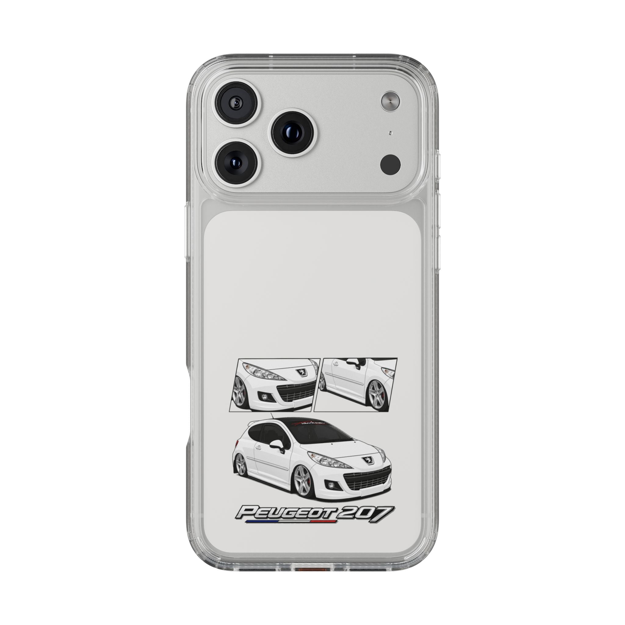 WHITE PEUGEOT 207 PHONE CASES