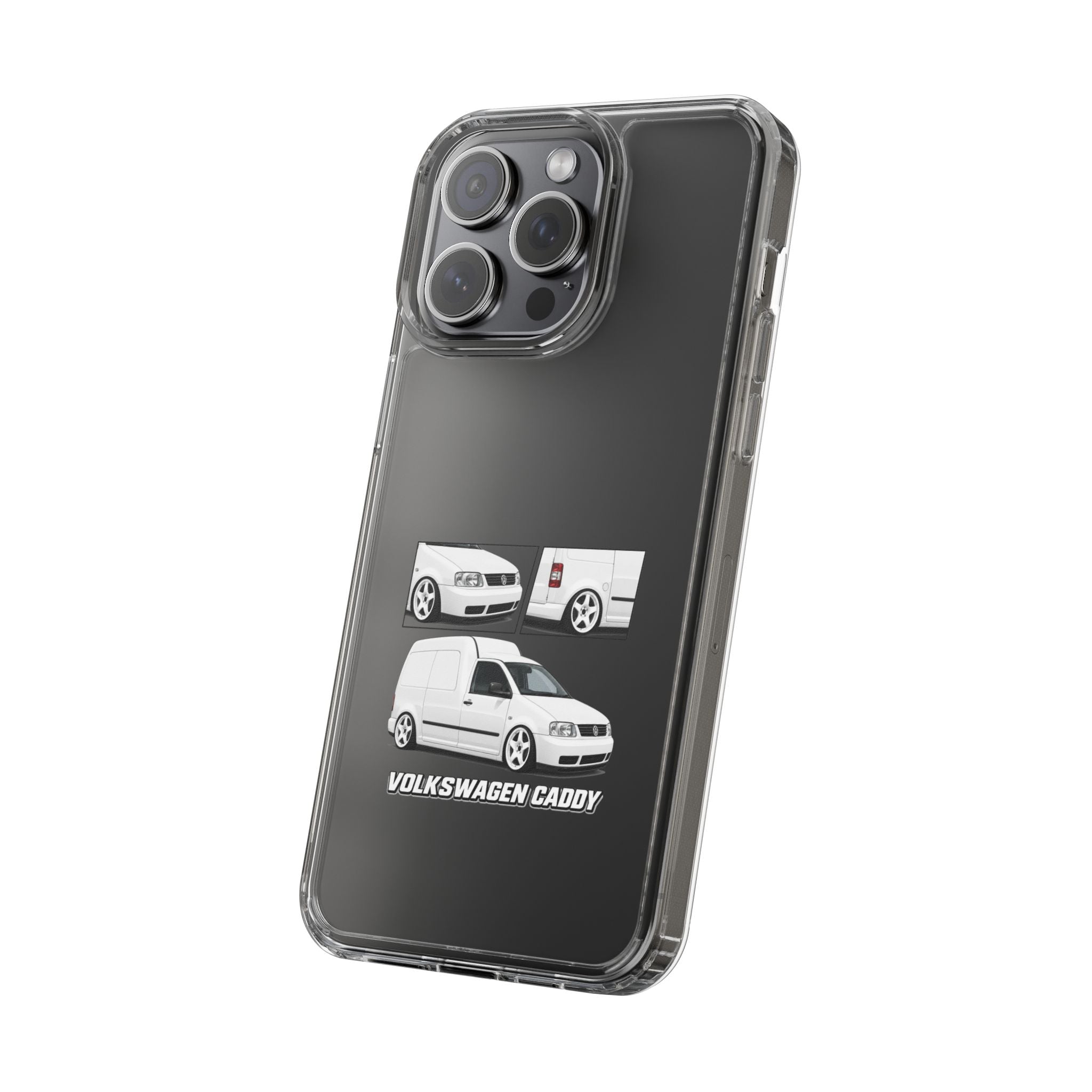WHITE VW CADDY PHONE CASES